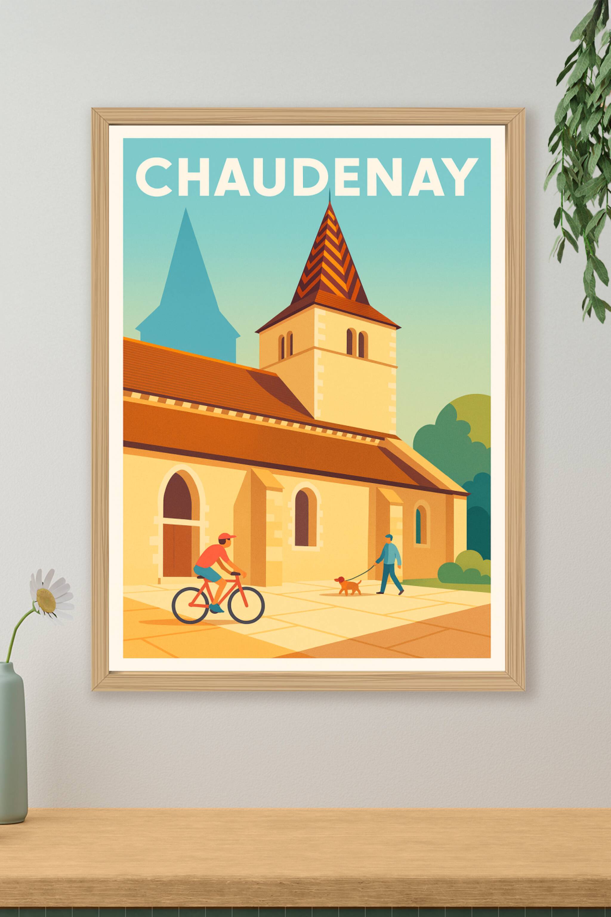 Affiche de Chaudenay - L'élégance tranquille de la campagne bourguignonne