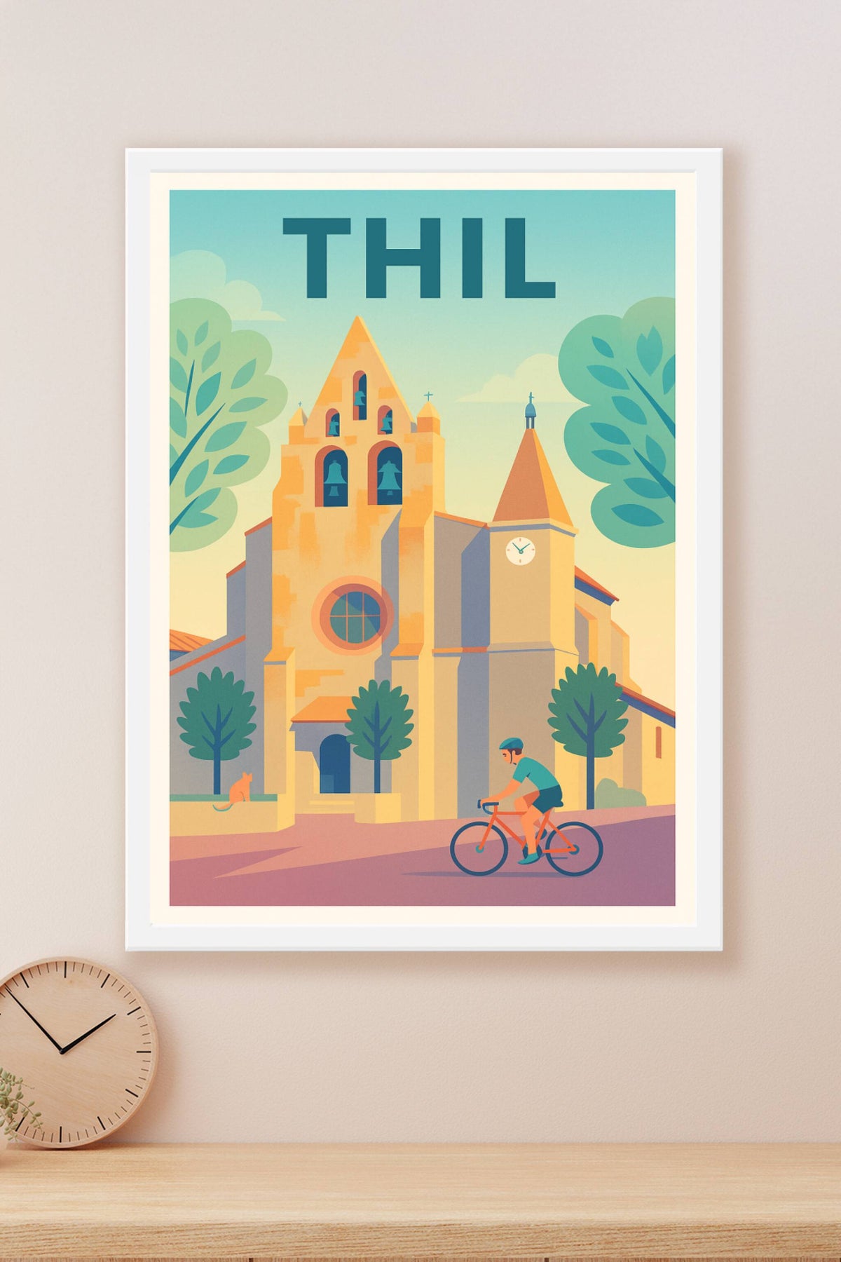 Affiche de Thil - Le charme tranquille du village à vélo