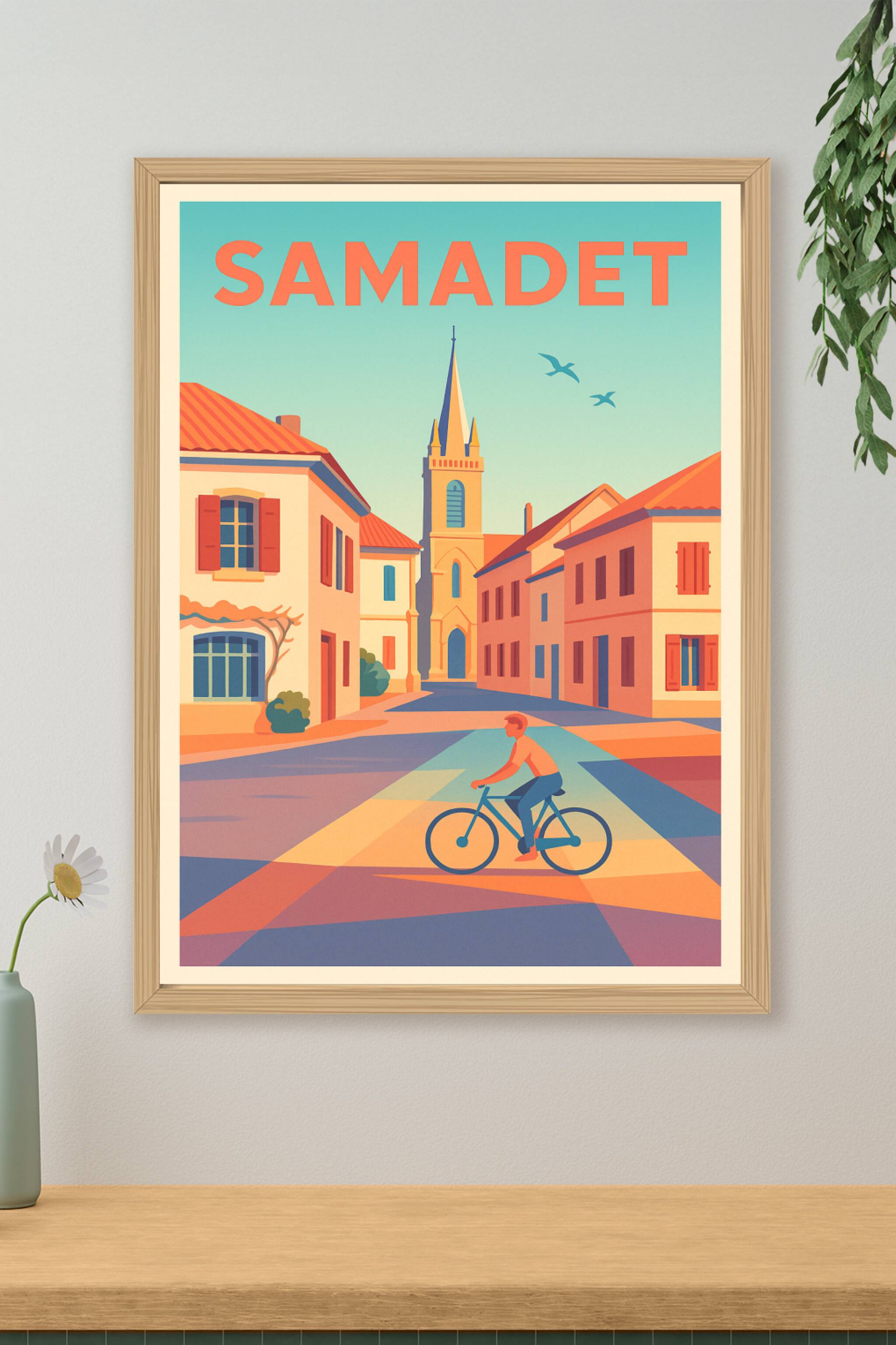Affiche de Samadet - Douceur et charme en vélo
