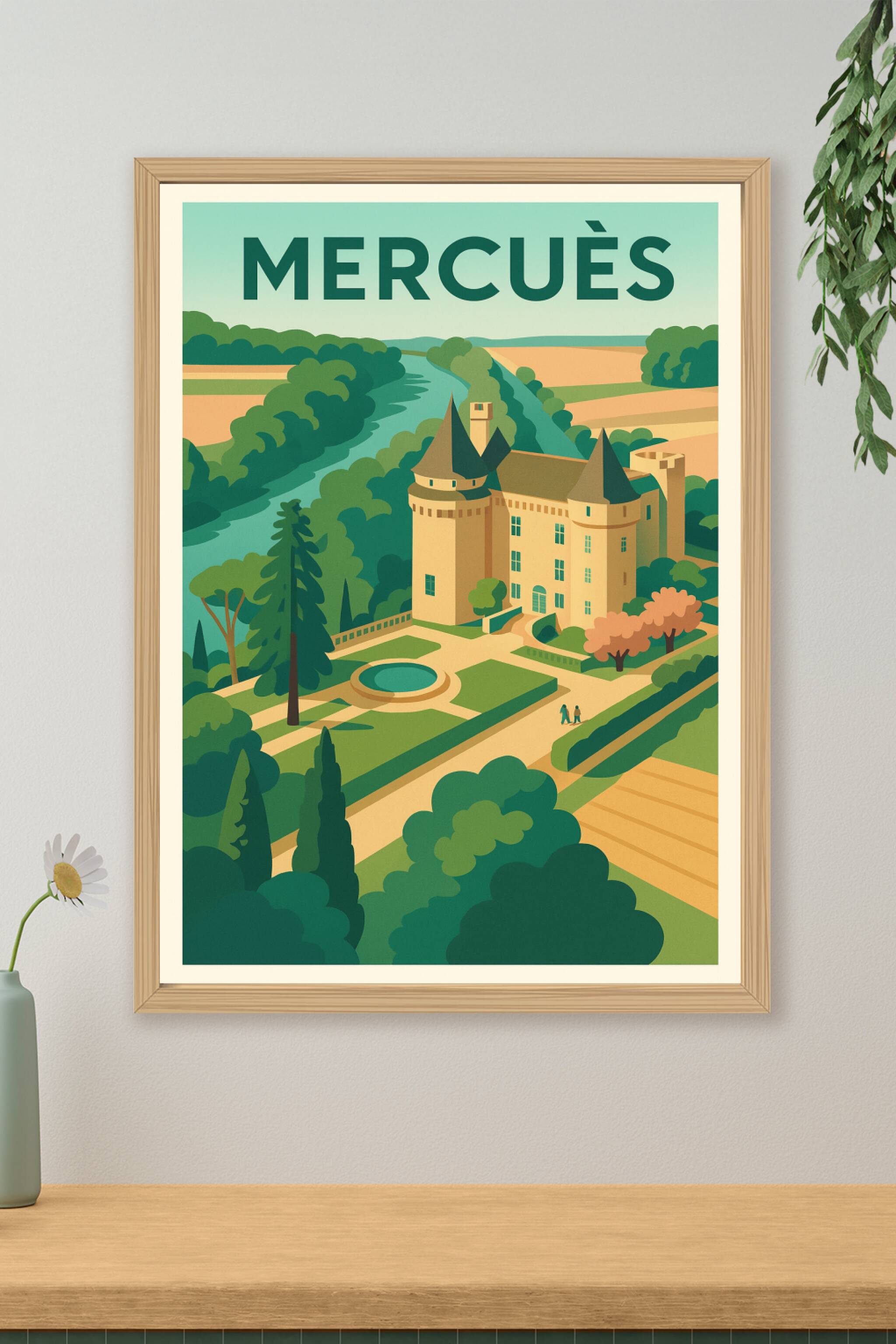 Affiche de Mercuès - Élégance et charme du Lot