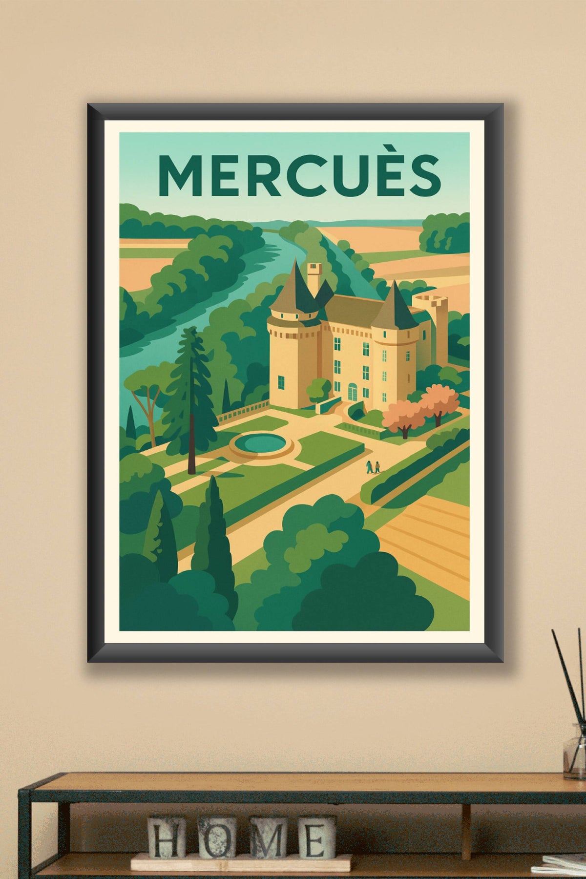 Affiche de Mercuès - Élégance et charme du Lot