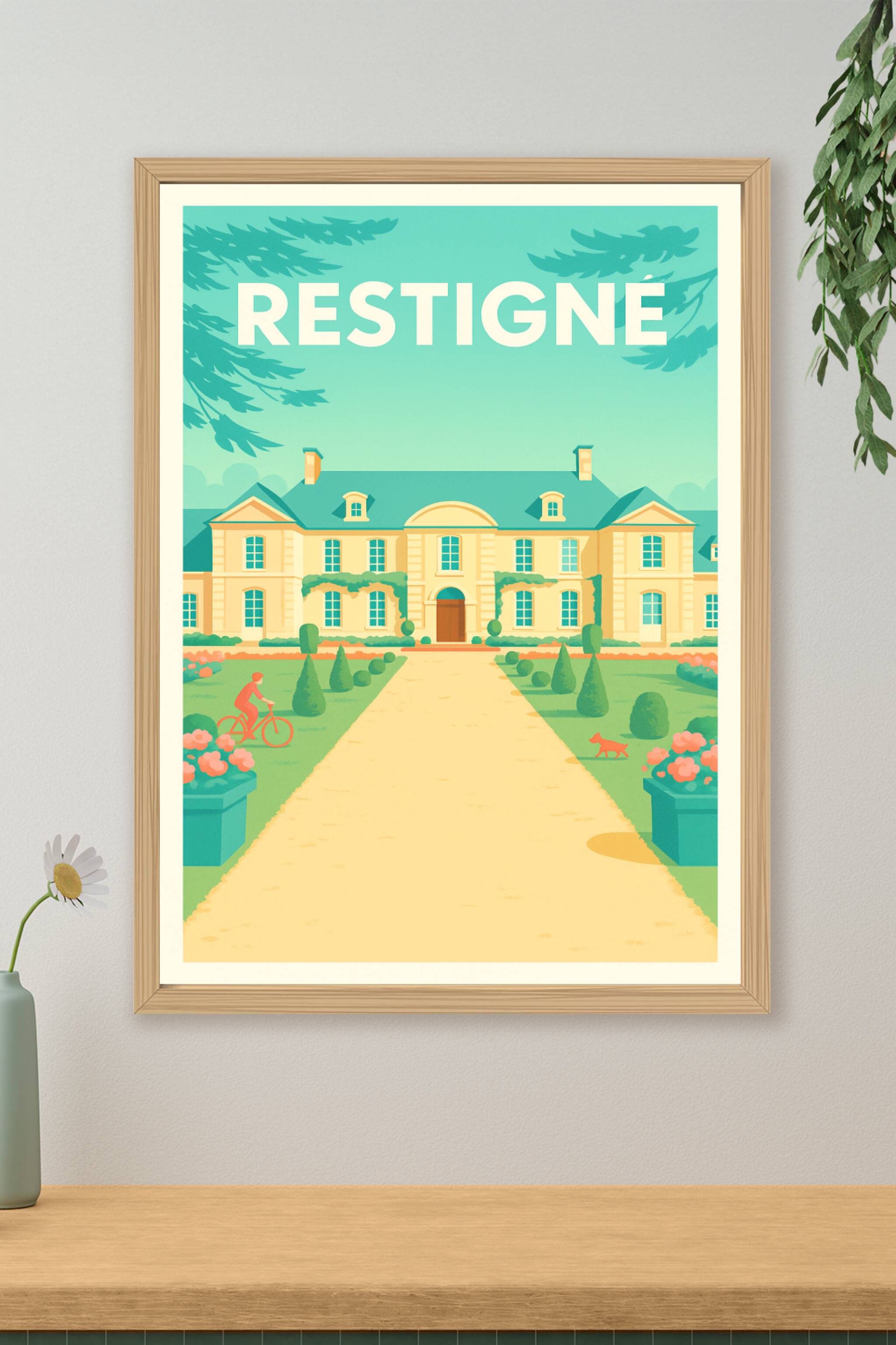 Affiche de Restigné - Élégance et sérénité en bord de Loire