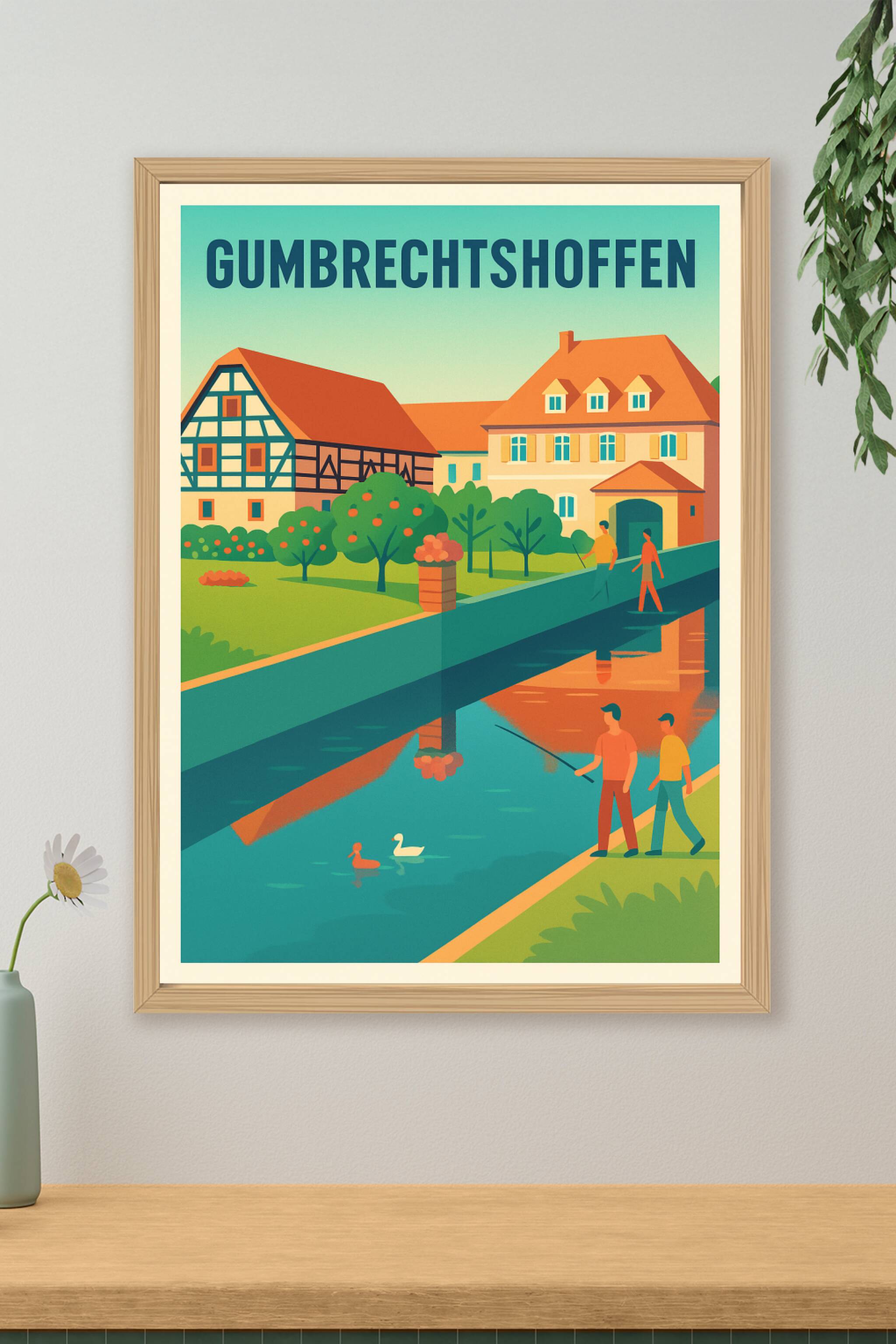 Affiche de Gumbrechtshoffen - Un havre de paix alsacien en couleurs