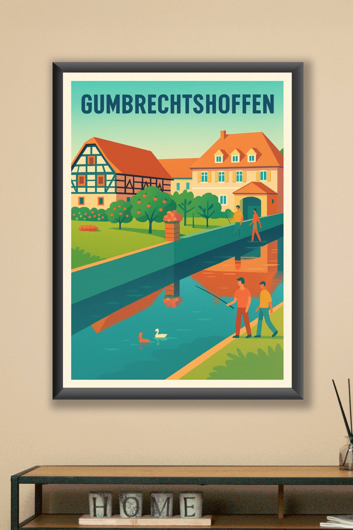 Affiche de Gumbrechtshoffen - Un havre de paix alsacien en couleurs