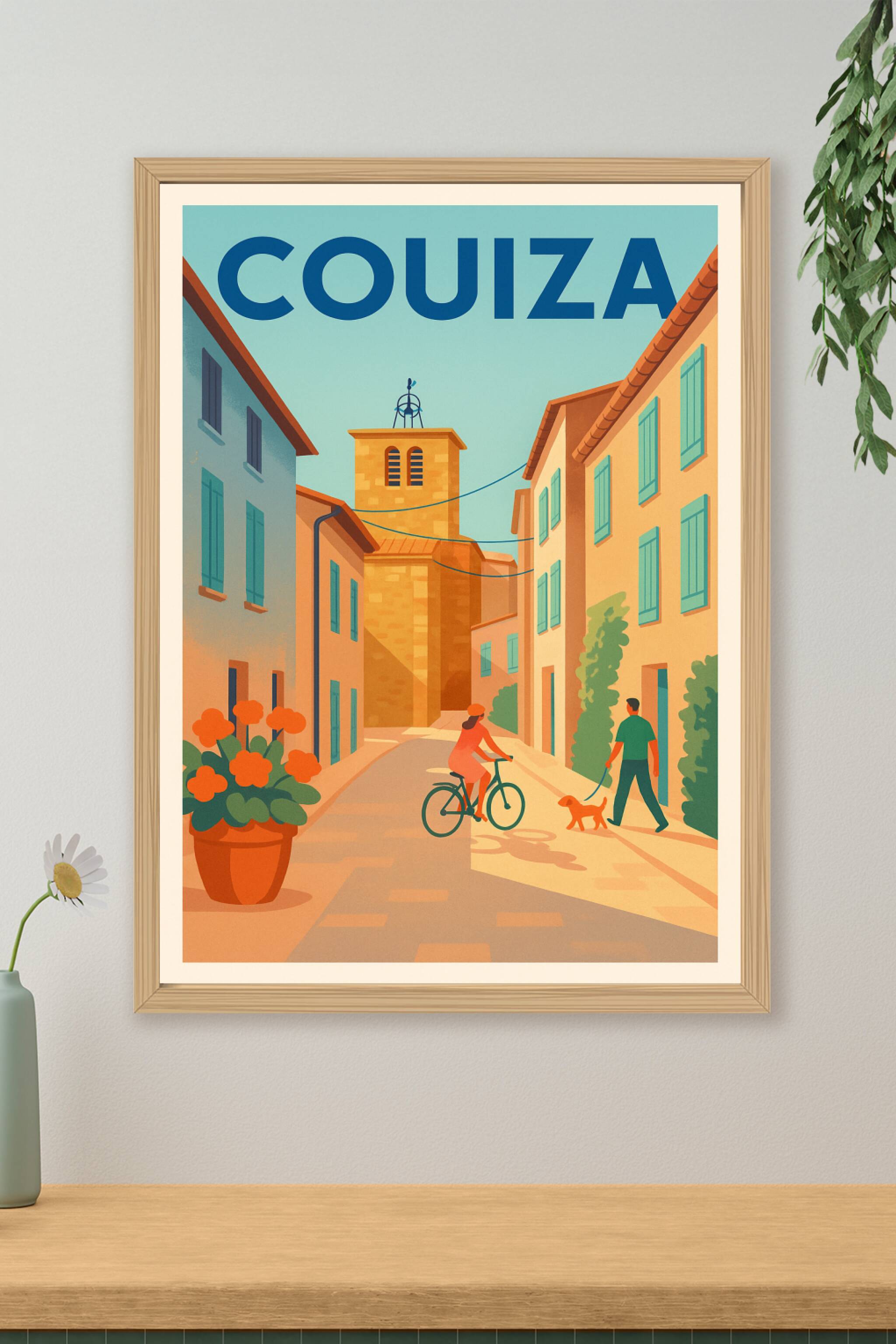 Affiche de Couiza - Charme et douceur d'une ruelle ensoleillée