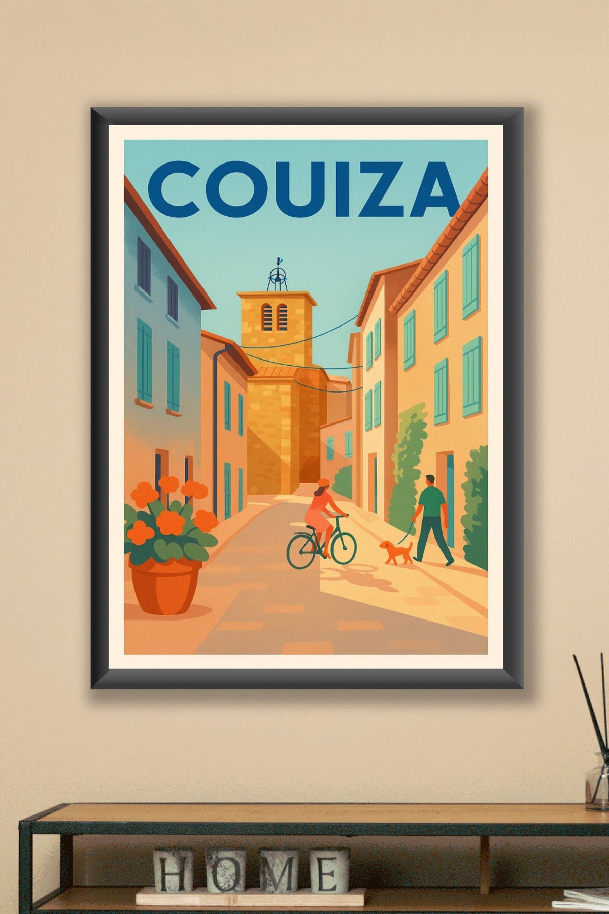 Affiche de Couiza - Charme et douceur d'une ruelle ensoleillée