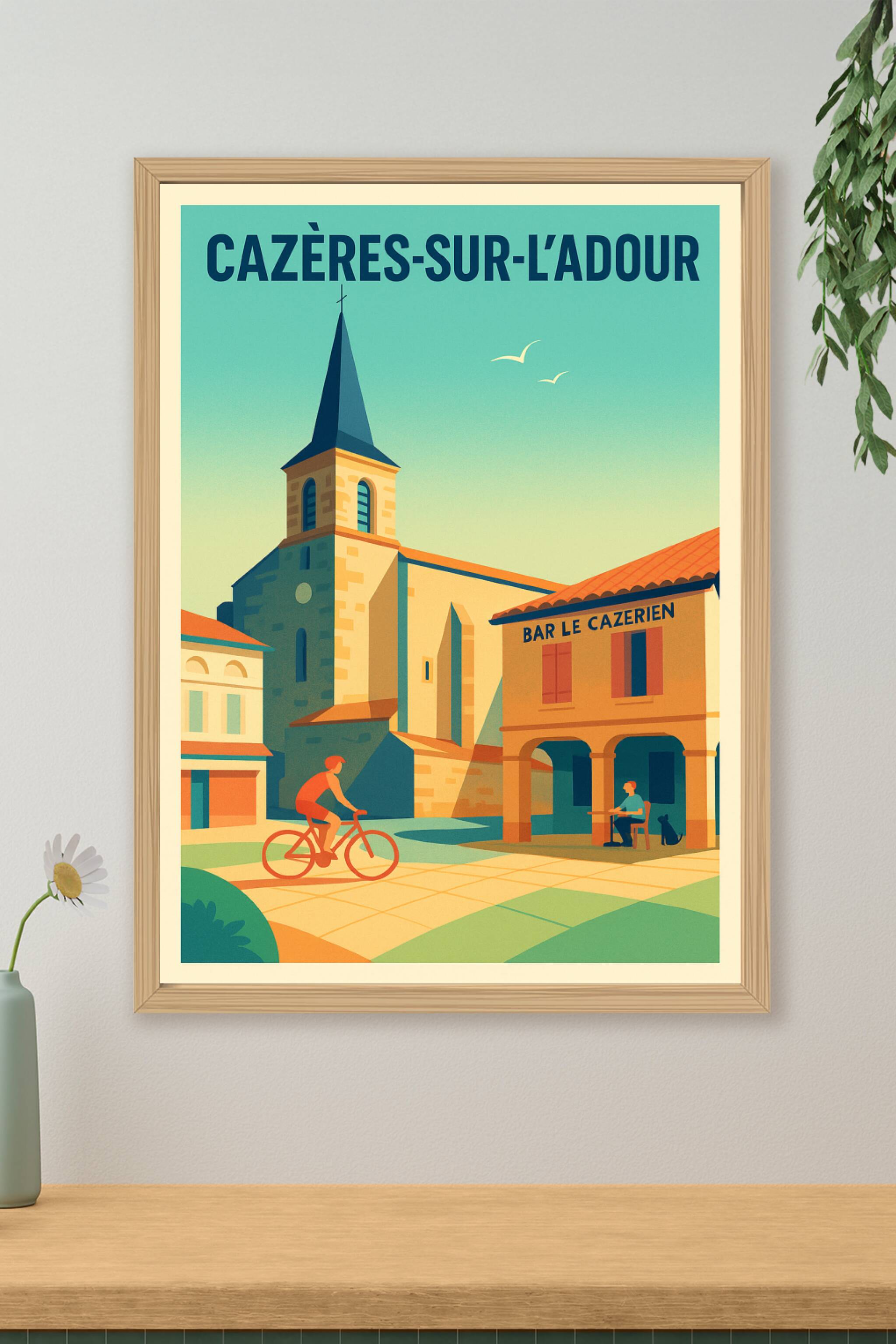 Affiche de Cazères-sur-l'Adour - Charme et douceur de la vie gasconne