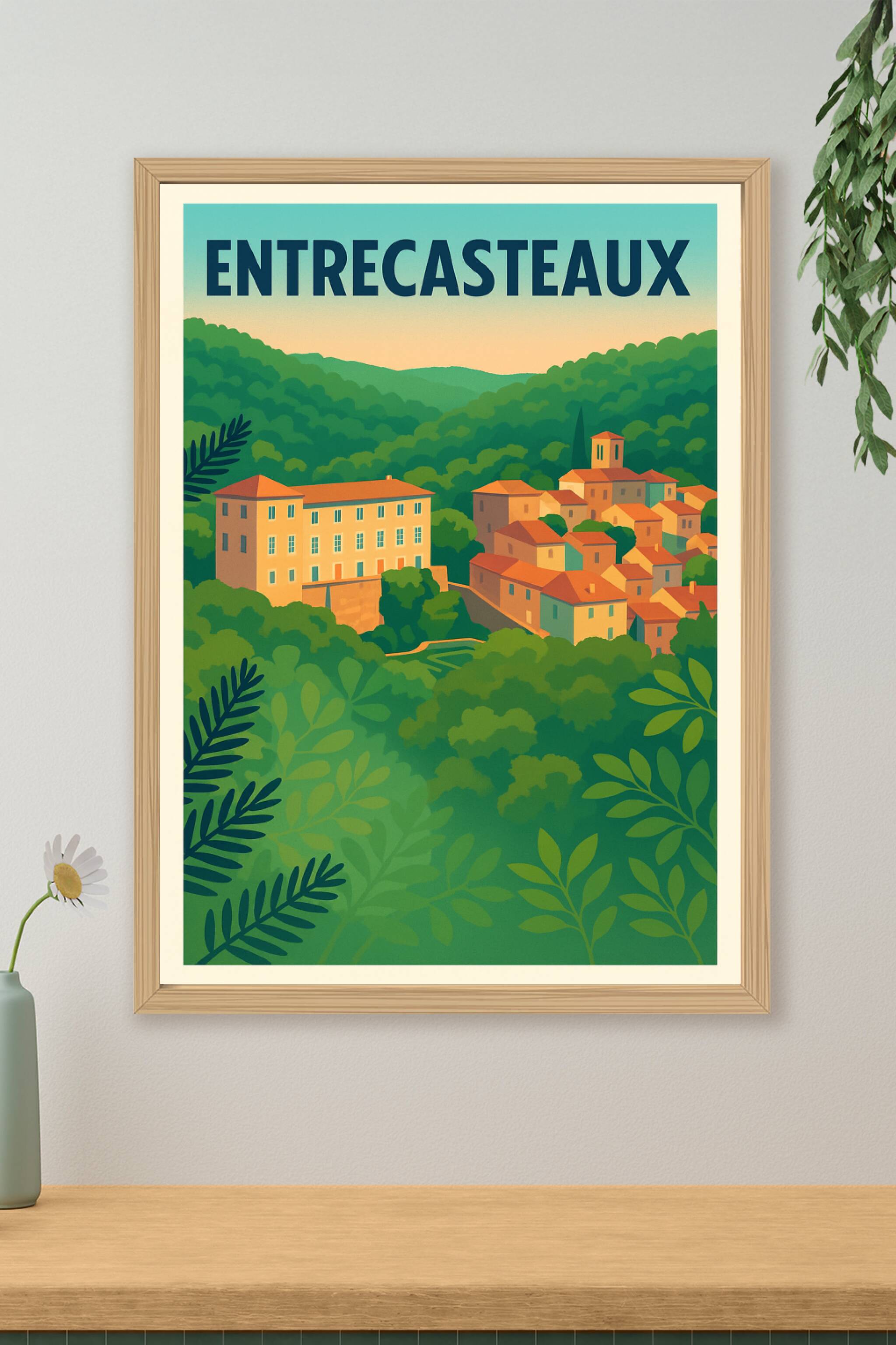 Affiche de Entrecasteaux - Le charme provençal au cœur de la nature