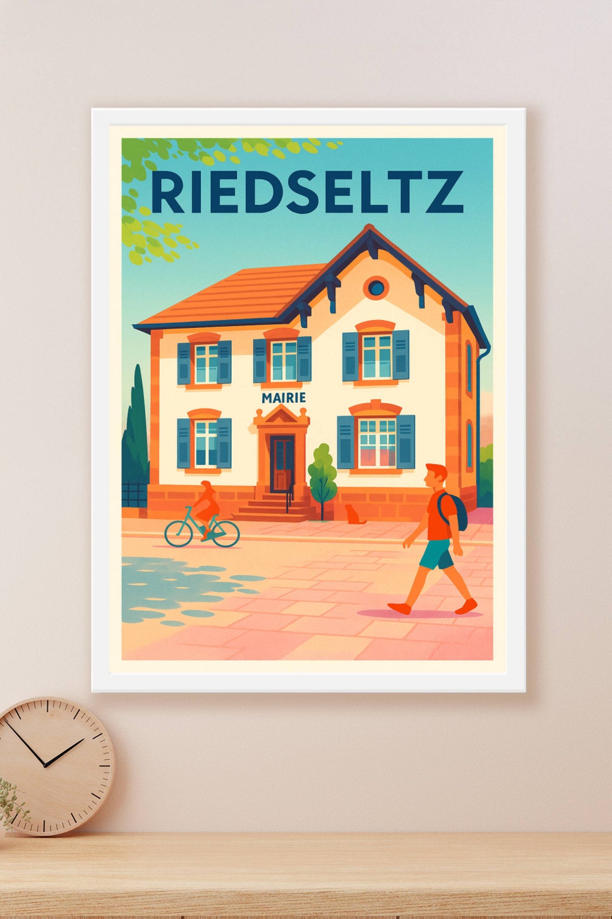 Affiche de Riedseltz - Charme tranquille de la mairie alsacienne