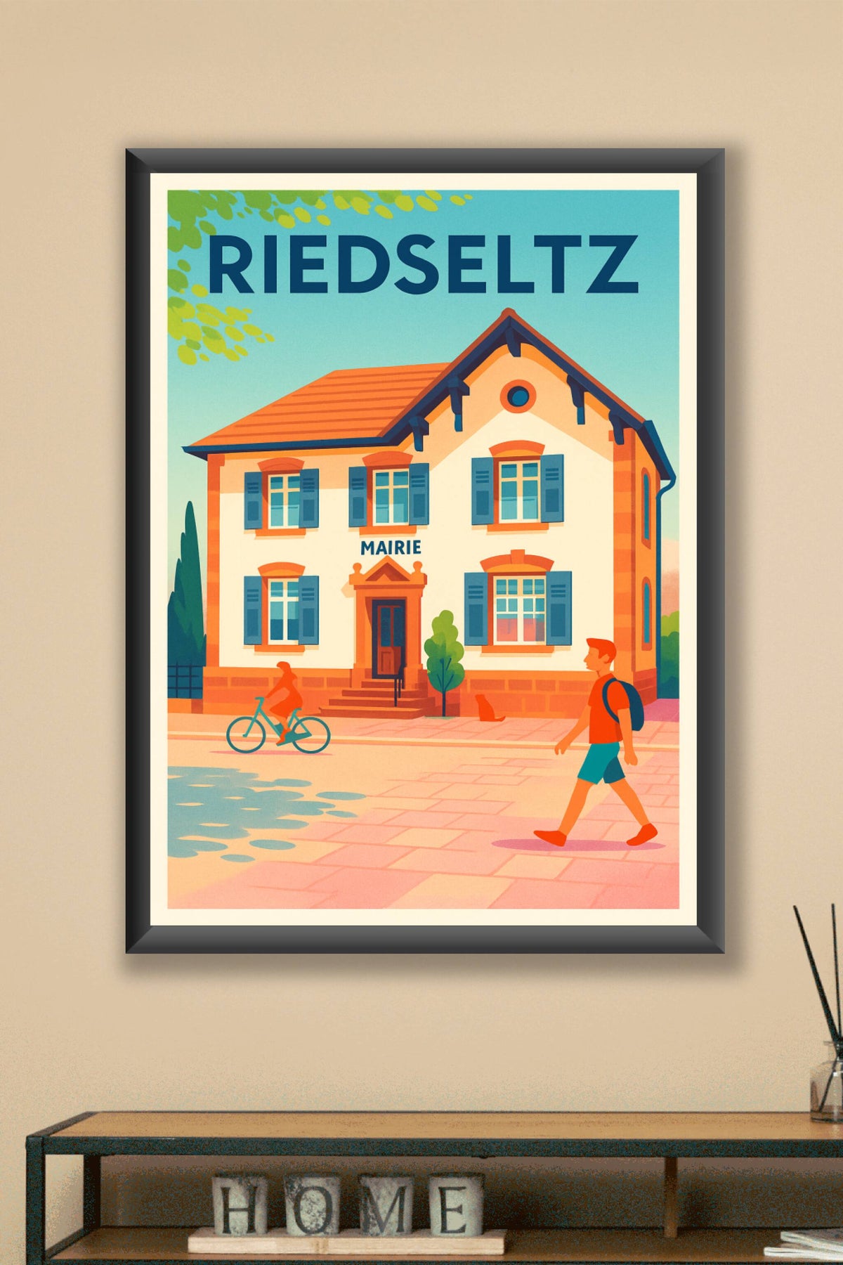 Affiche de Riedseltz - Charme tranquille de la mairie alsacienne