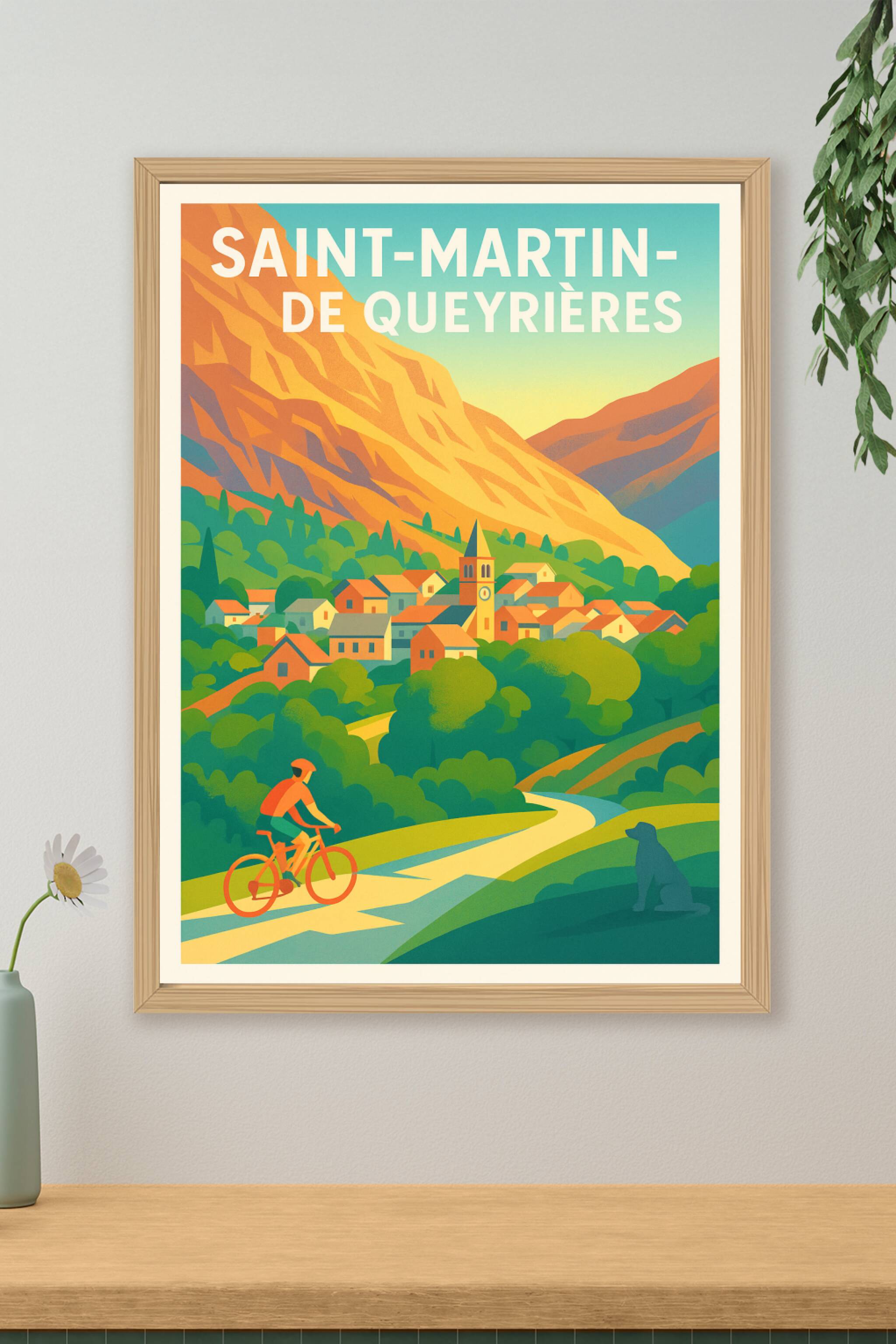 Affiche de Saint-Martin-de-Queyrières - Évasion nature en vallée alpine