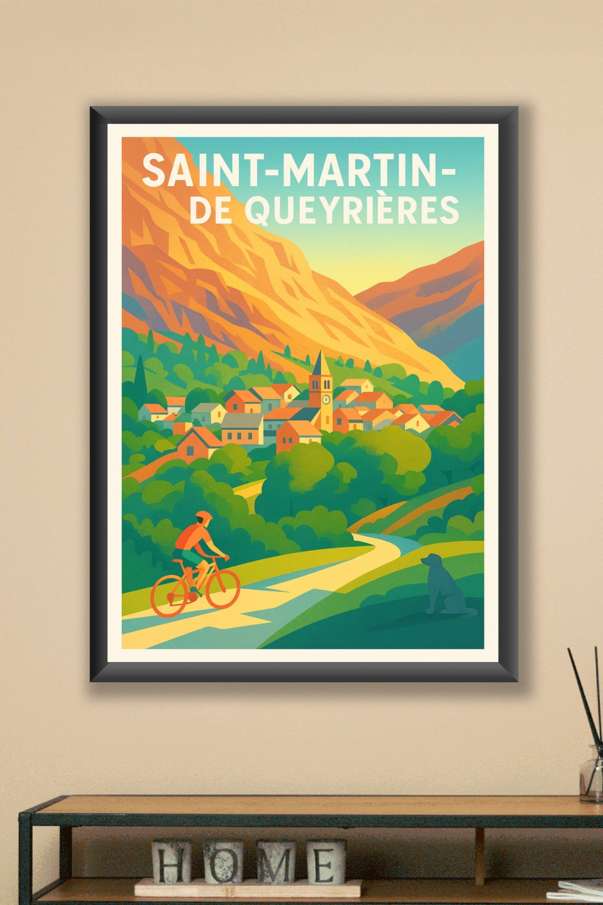 Affiche de Saint-Martin-de-Queyrières - Évasion nature en vallée alpine