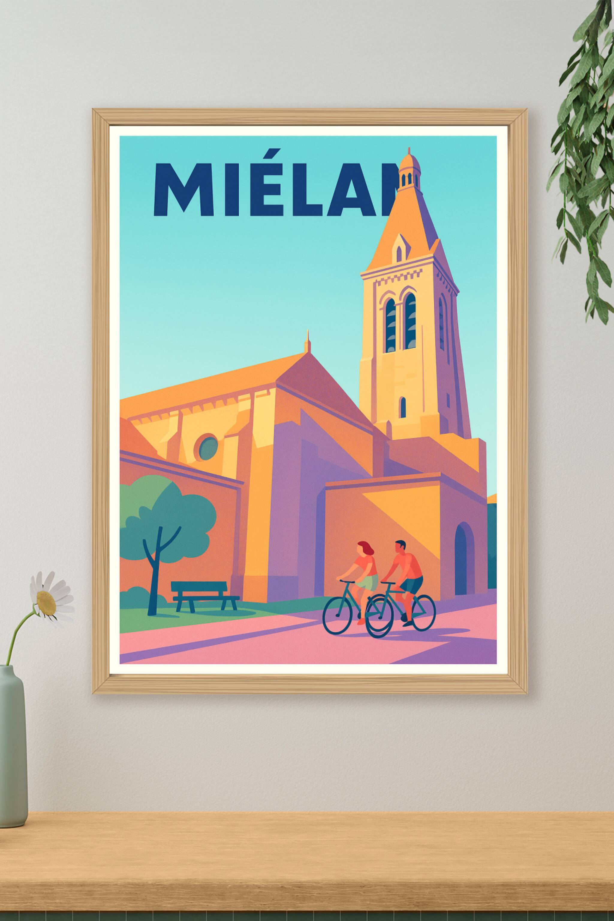 Affiche de Miélan - Authenticité et douceur à vélo