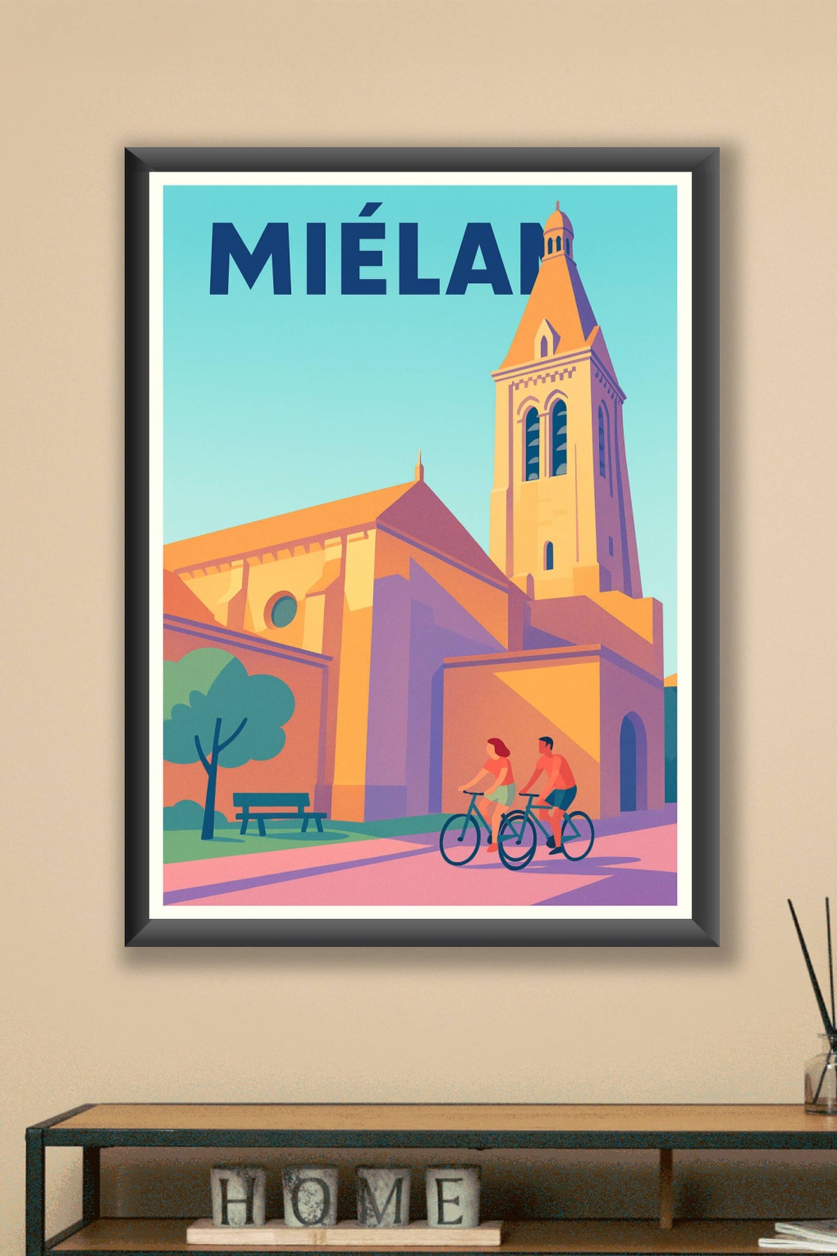 Affiche de Miélan - Authenticité et douceur à vélo