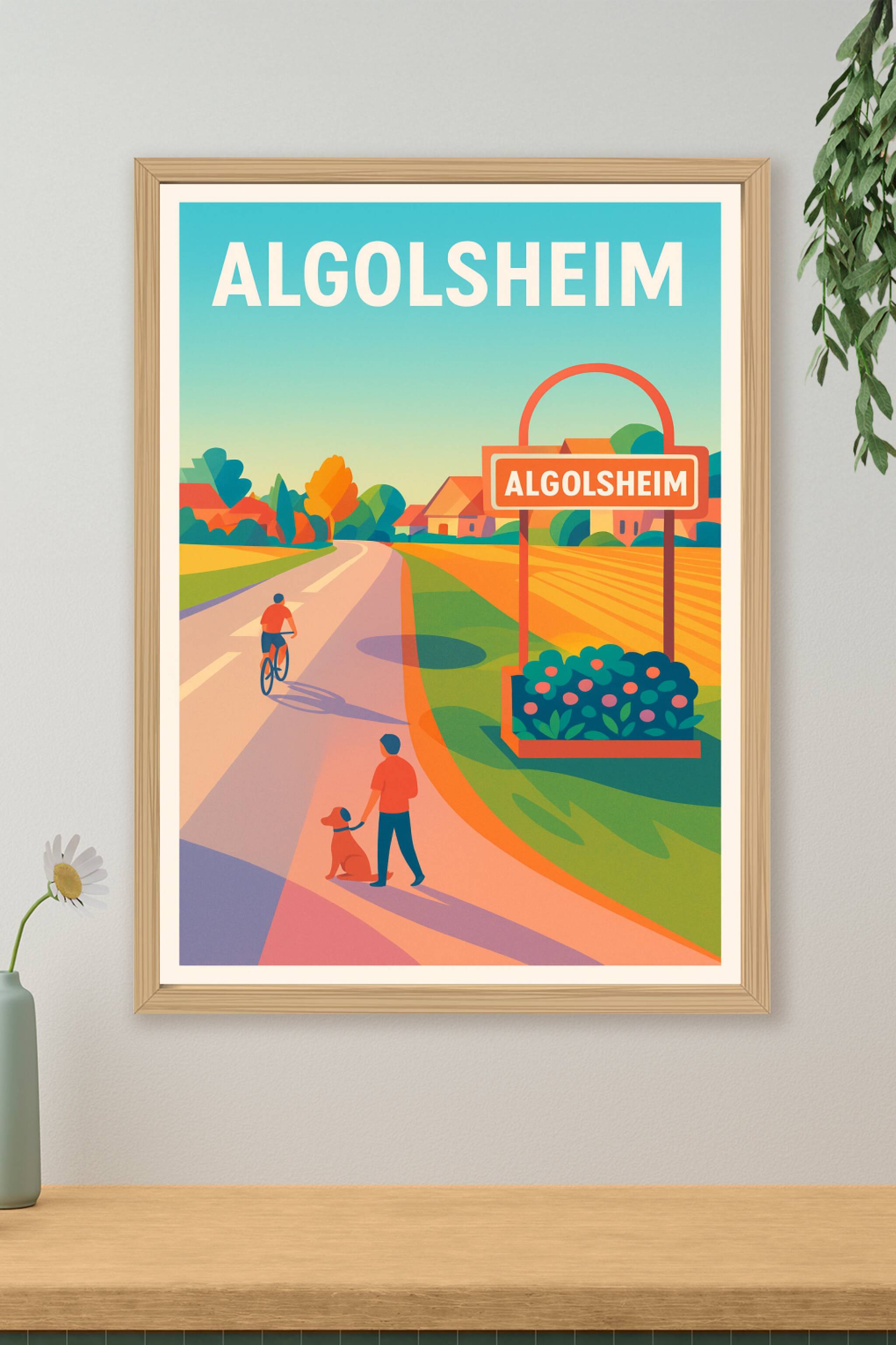 Affiche de Algolsheim - Douceur de vivre en bord de route
