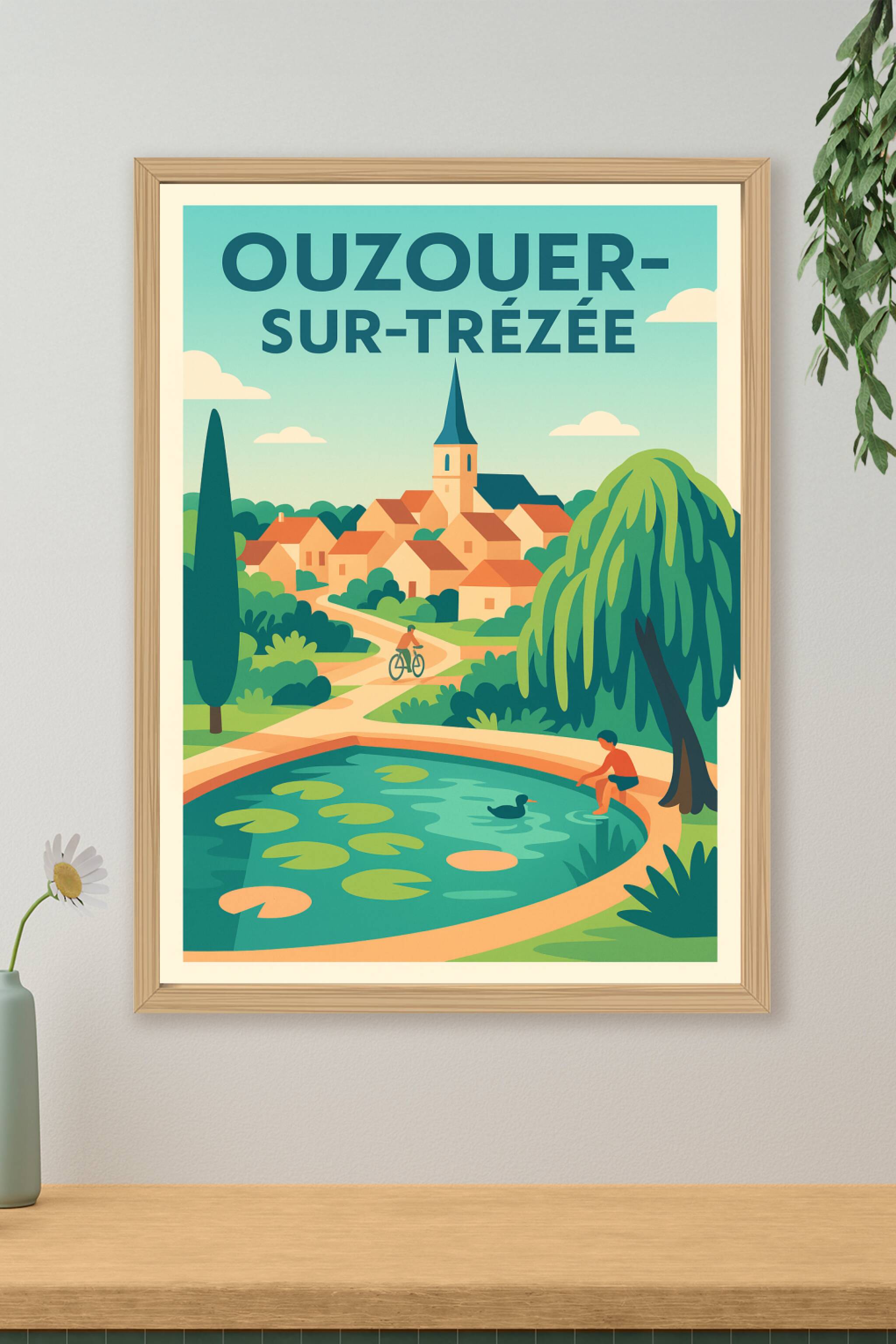 Affiche de Ouzouer-sur-Trézée - Village paisible au cœur de la nature