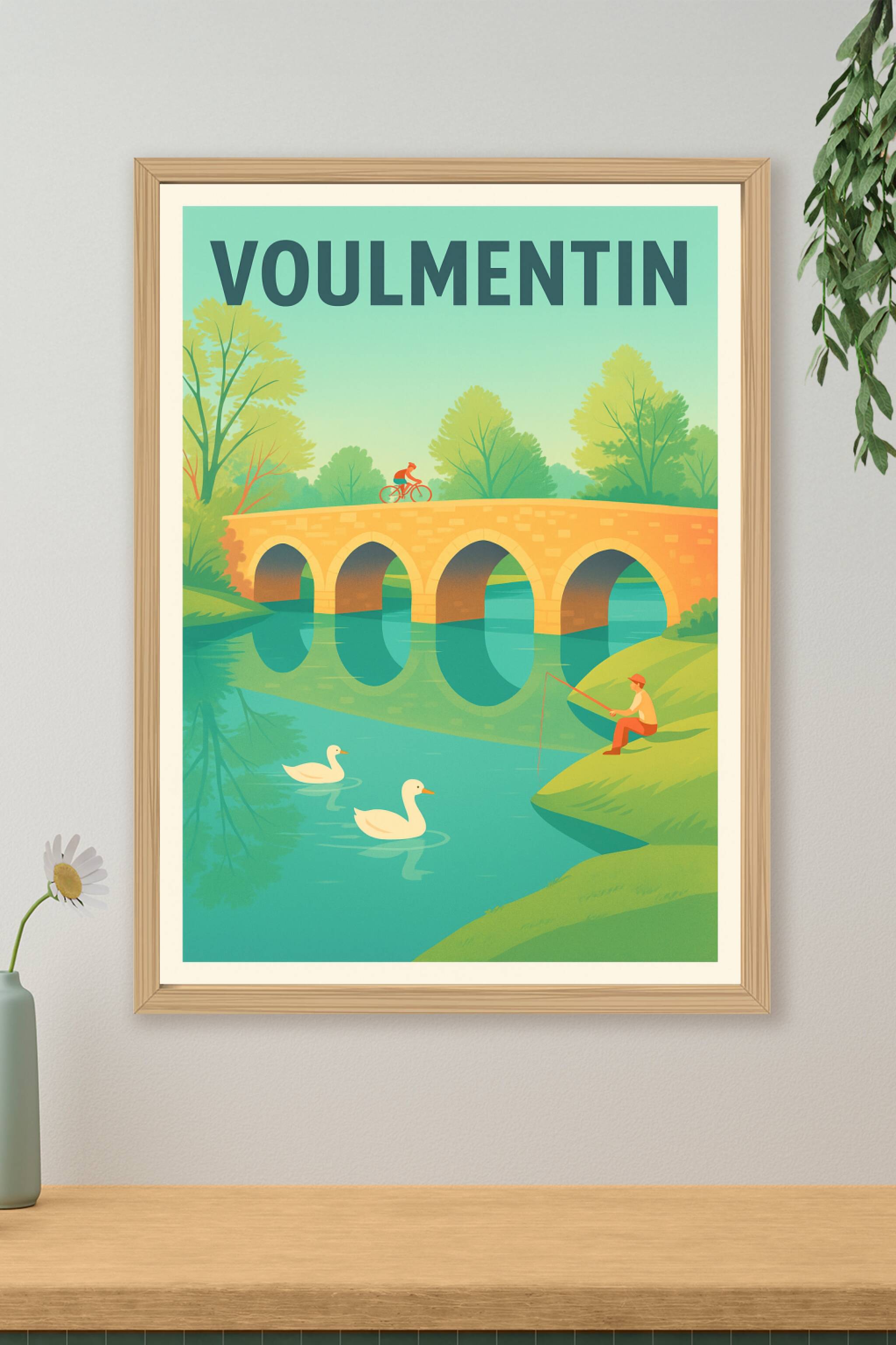 Affiche de Voulmentin - Sérénité entre rivière et nature