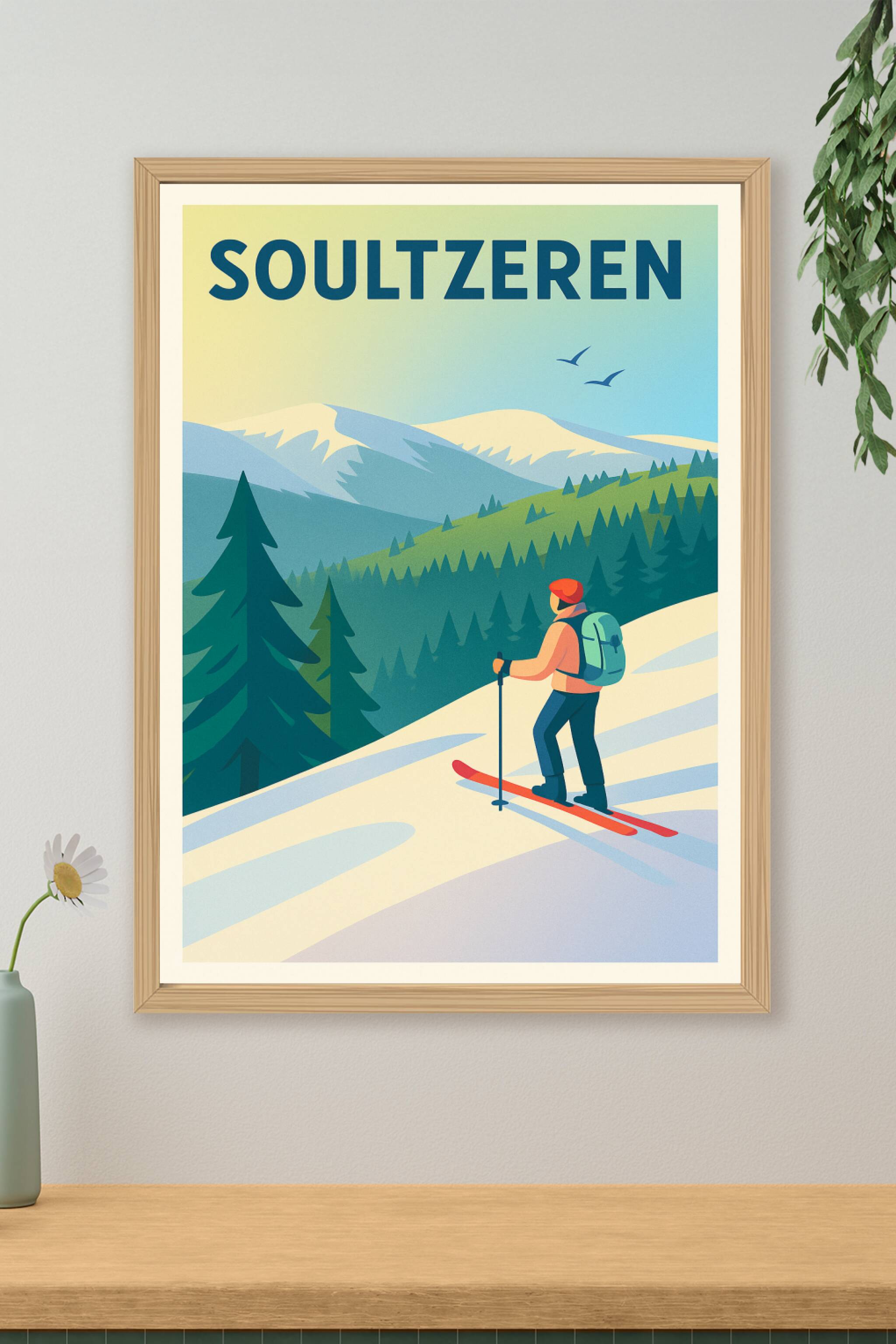 Affiche de Soultzeren - Évasion hivernale en montagne