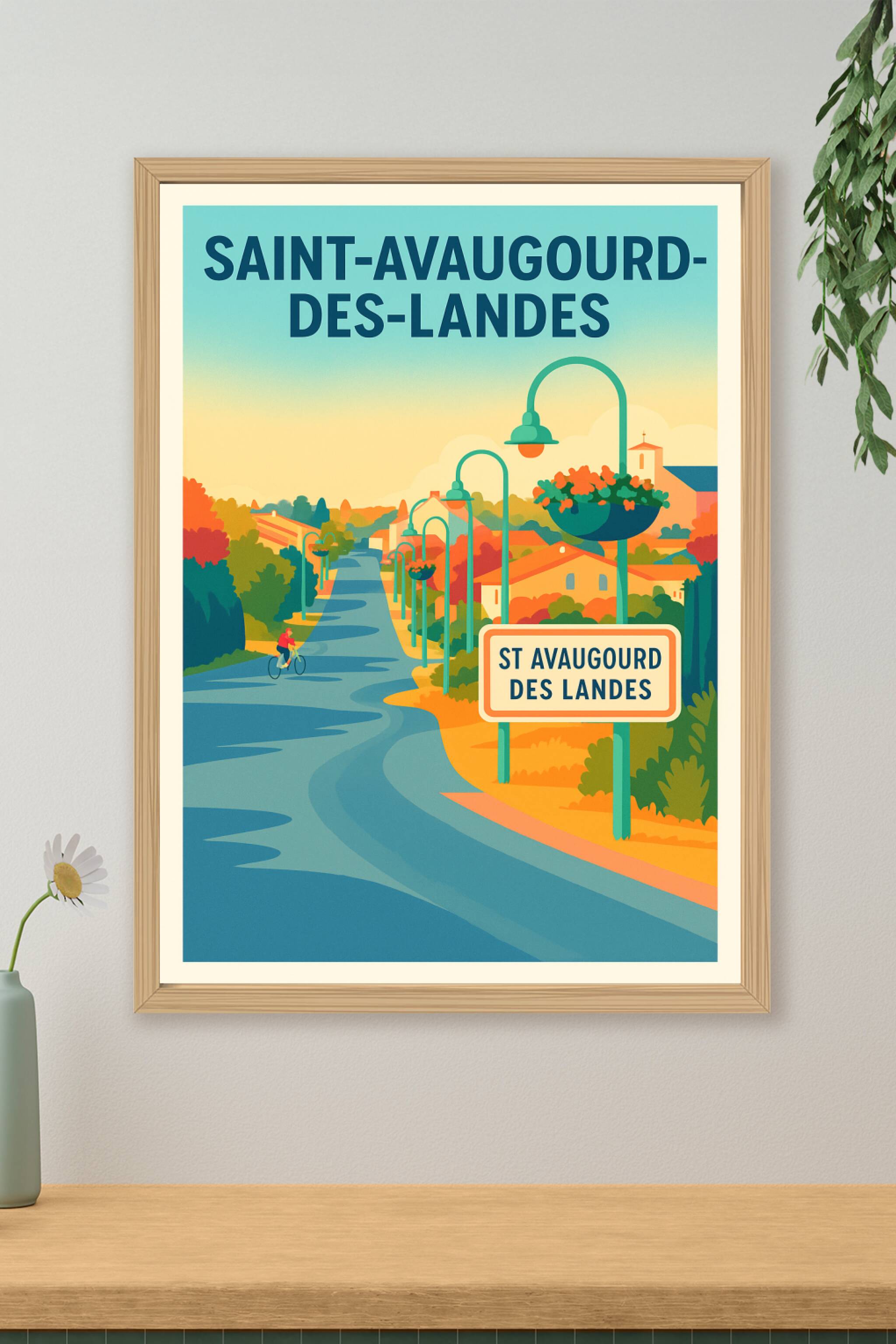 Affiche de Saint-Avaugourd-des-Landes - Une escapade colorée en Pays de la Loire