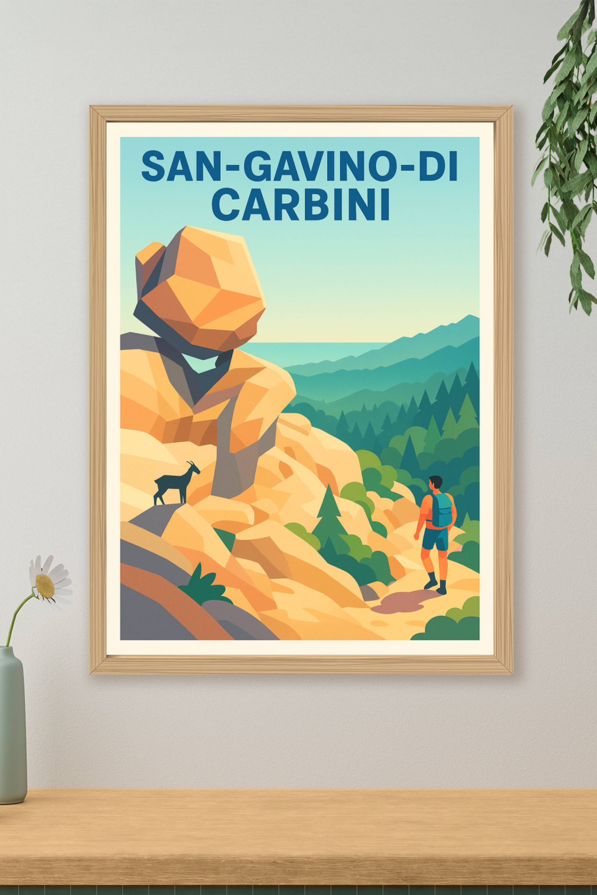 Affiche de San-Gavino-di-Carbini - L'appel de la nature sauvage Corse