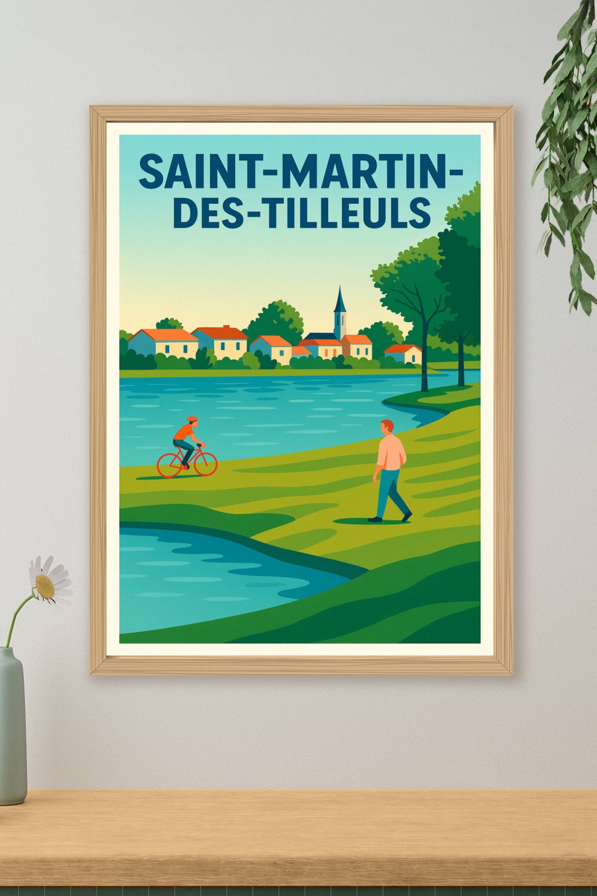 Affiche de Saint-Martin-des-Tilleuls - L'élégance paisible d'un village au bord de l'eau