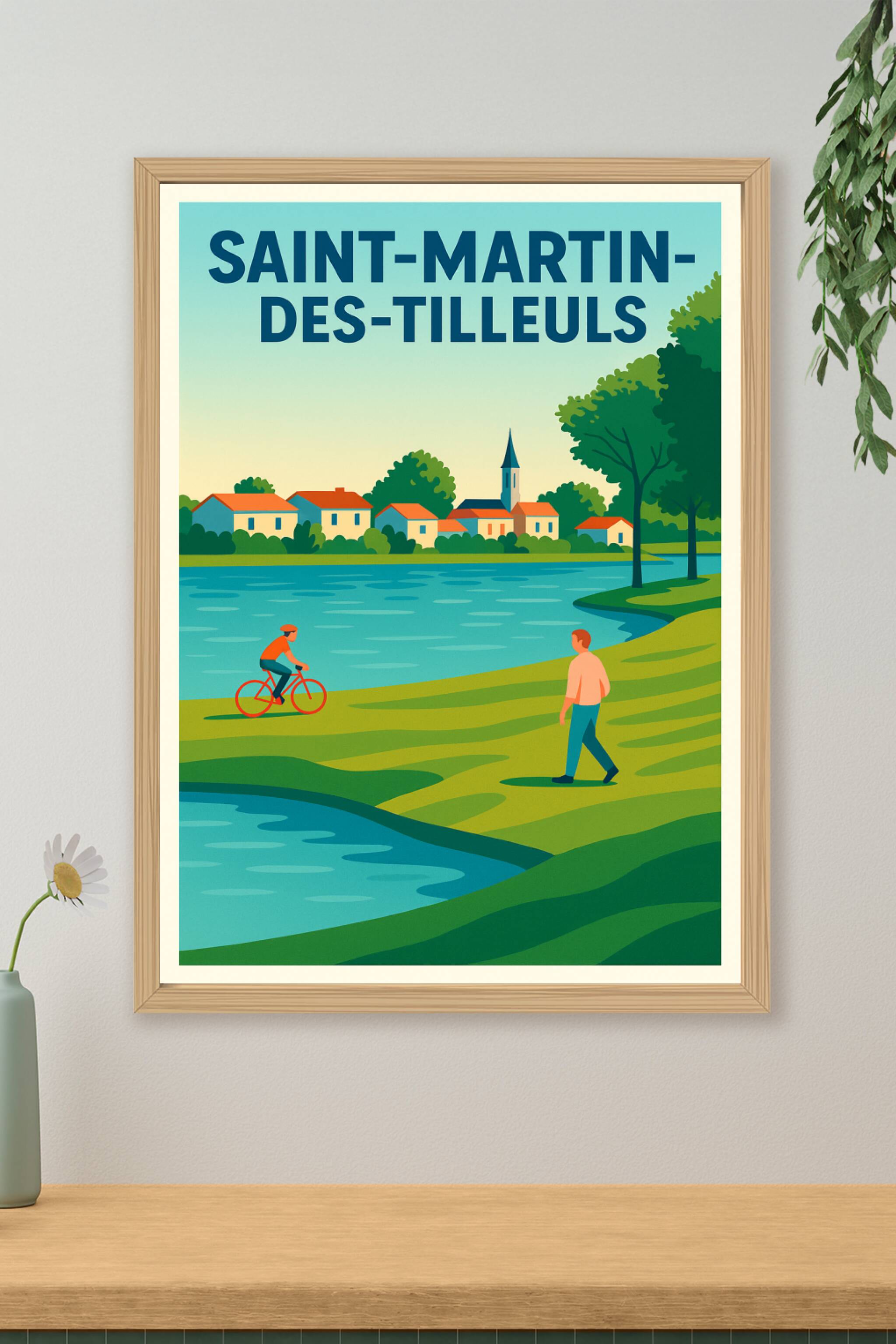 Affiche de Saint-Martin-des-Tilleuls - L'élégance paisible d'un village au bord de l'eau