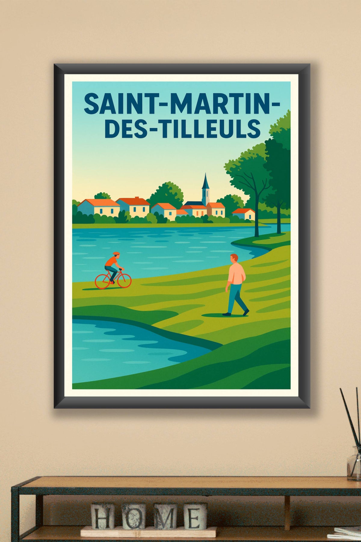 Affiche de Saint-Martin-des-Tilleuls - L'élégance paisible d'un village au bord de l'eau