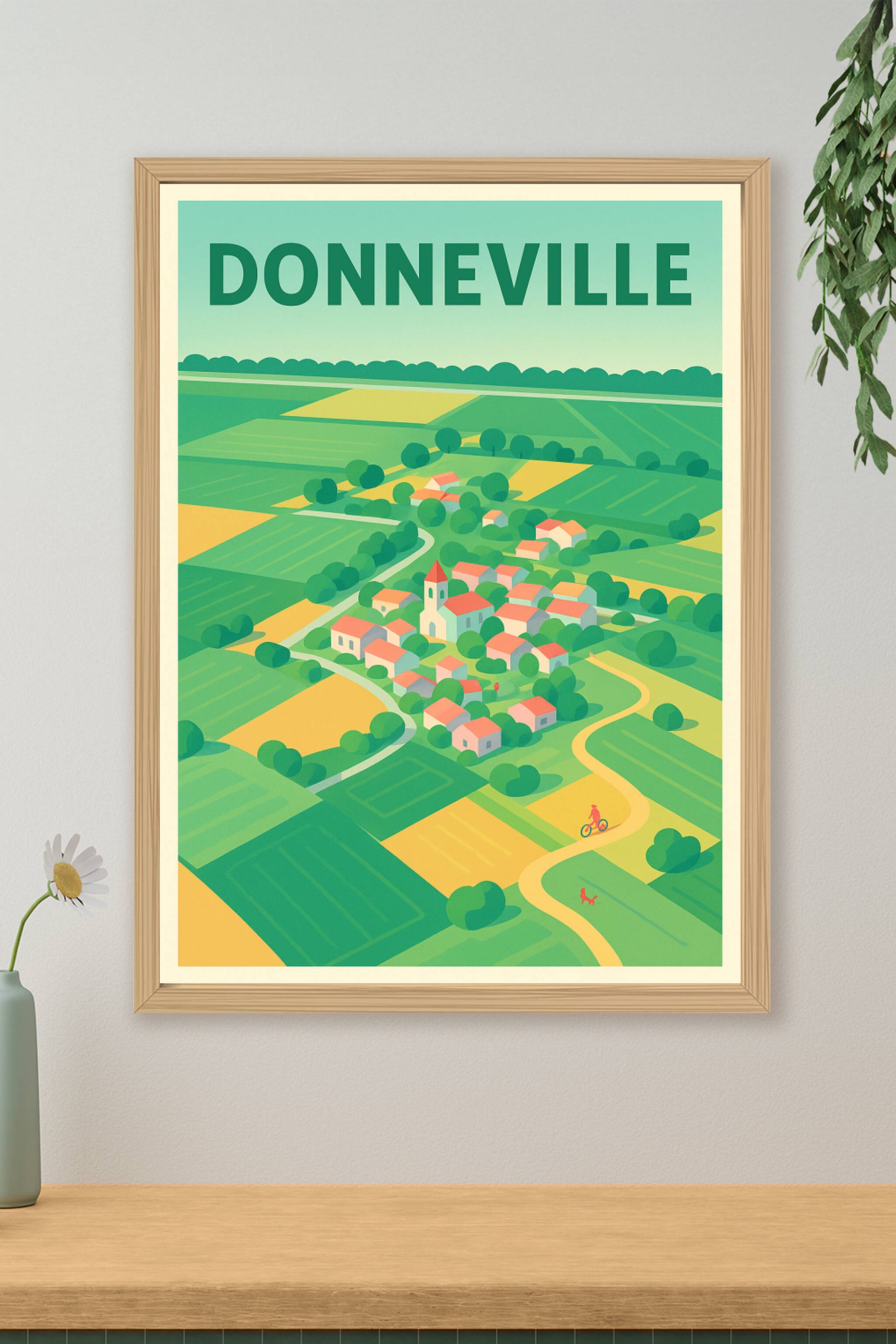 Affiche de Donneville - L'authenticité d'un village champêtre