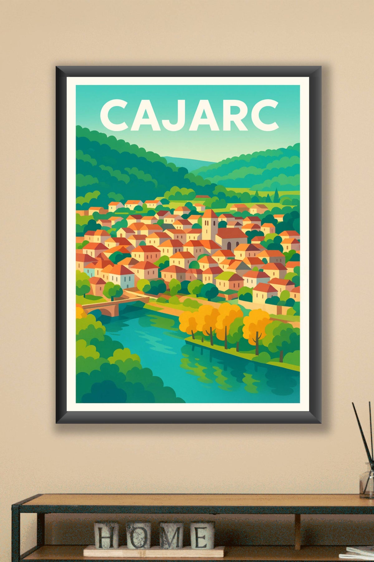 Affiche de Cajarc - Un joyau paisible au bord de la rivière
