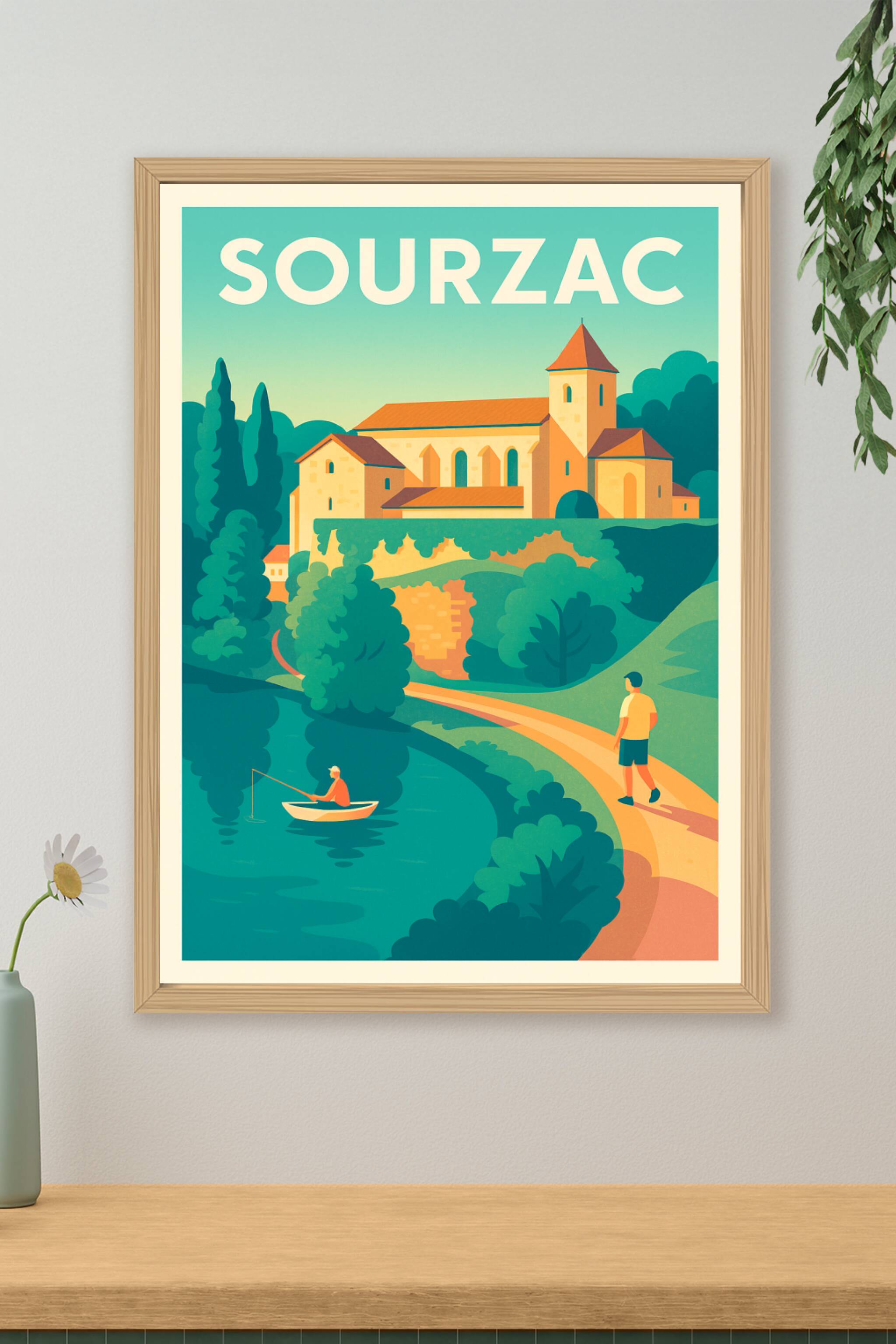 Affiche de Sourzac - Tranquillité et nature au cœur du Périgord