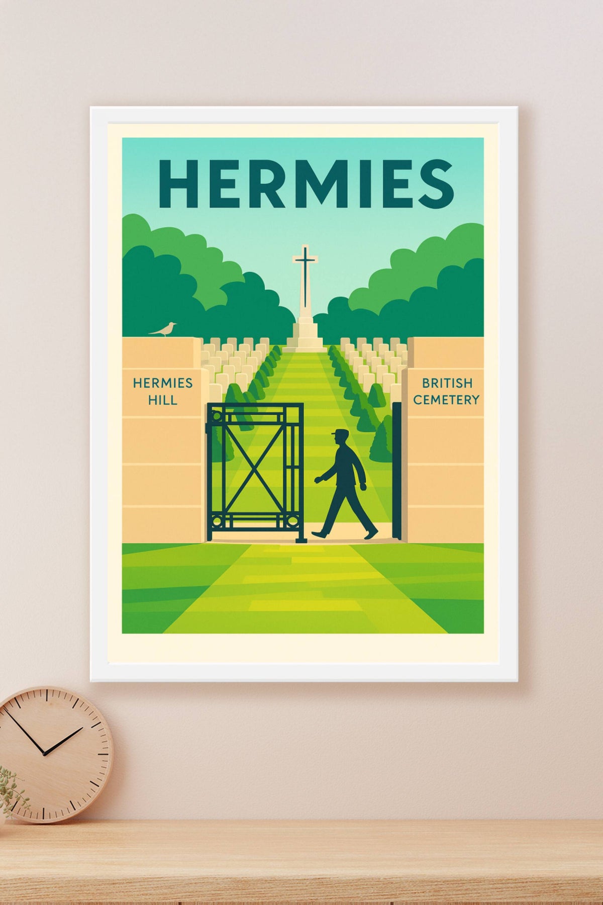 Affiche de Hermies - L'entrée paisible du British Cemetery d'Hermies Hill