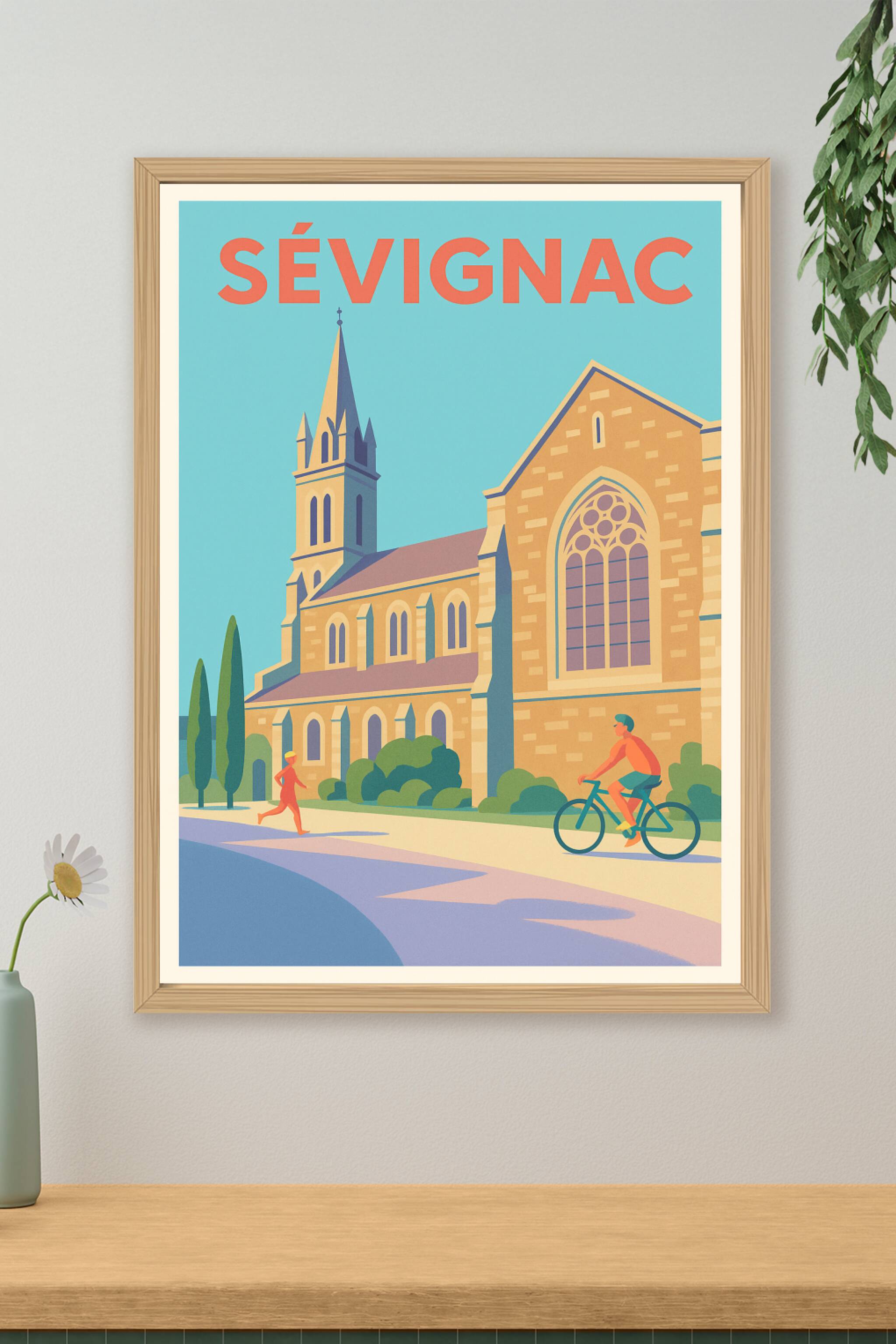 Affiche de Sévignac - Charme architectural et douceur de vie