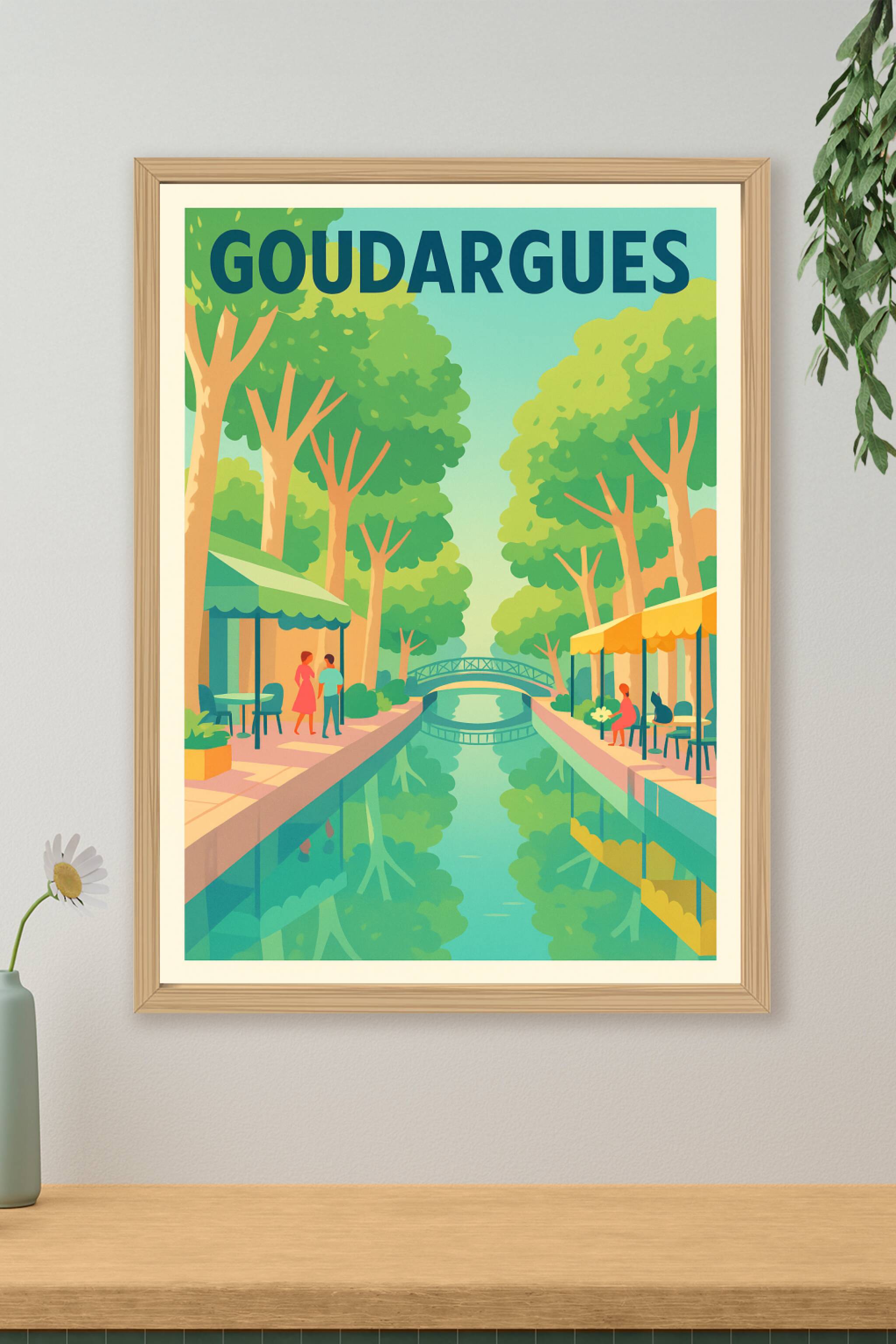 Affiche de Goudargues - Charme et sérénité en bord de canal