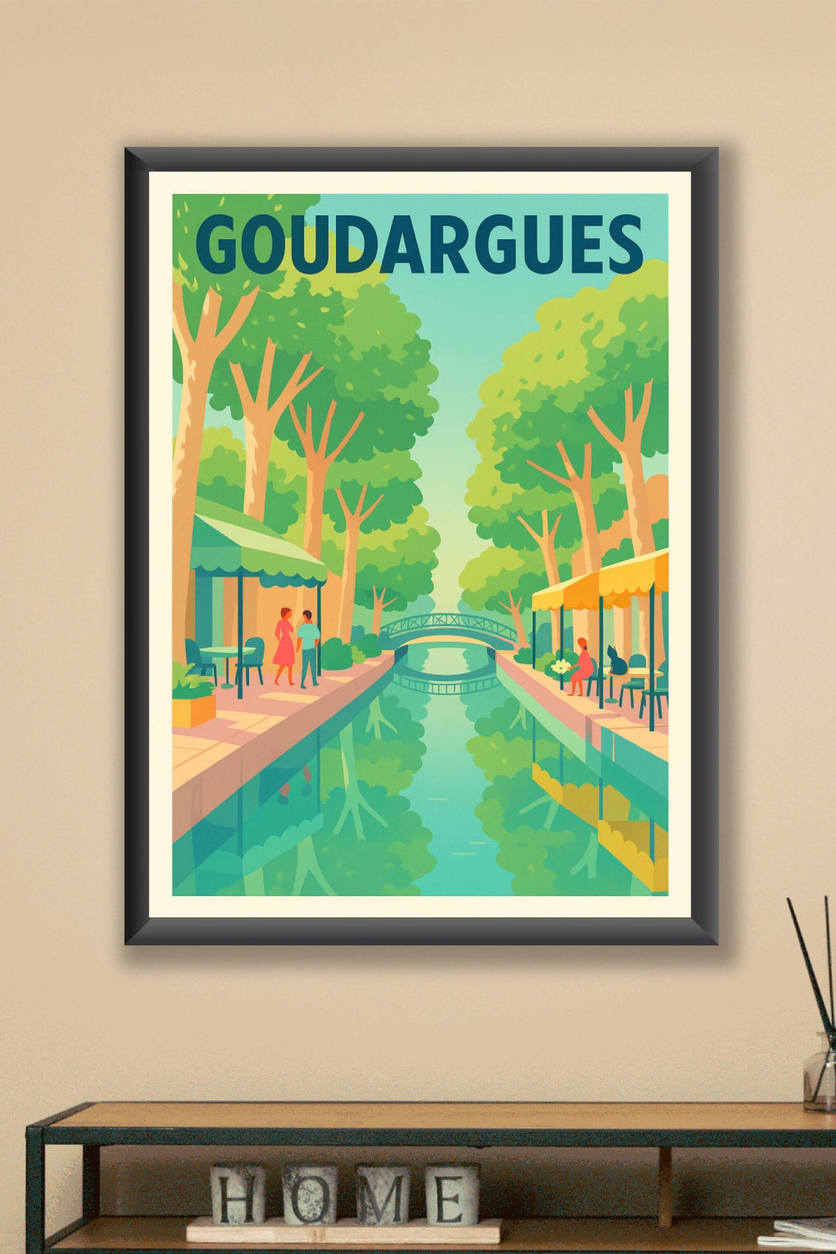 Affiche de Goudargues - Charme et sérénité en bord de canal
