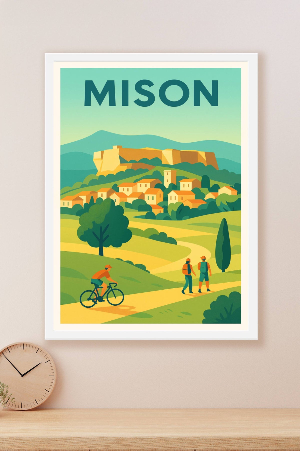 Affiche de Mison - Évasion nature entre collines et village