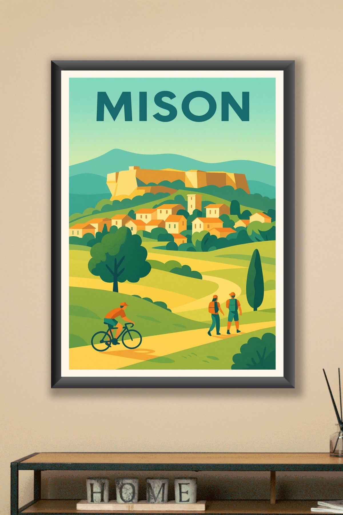 Affiche de Mison - Évasion nature entre collines et village