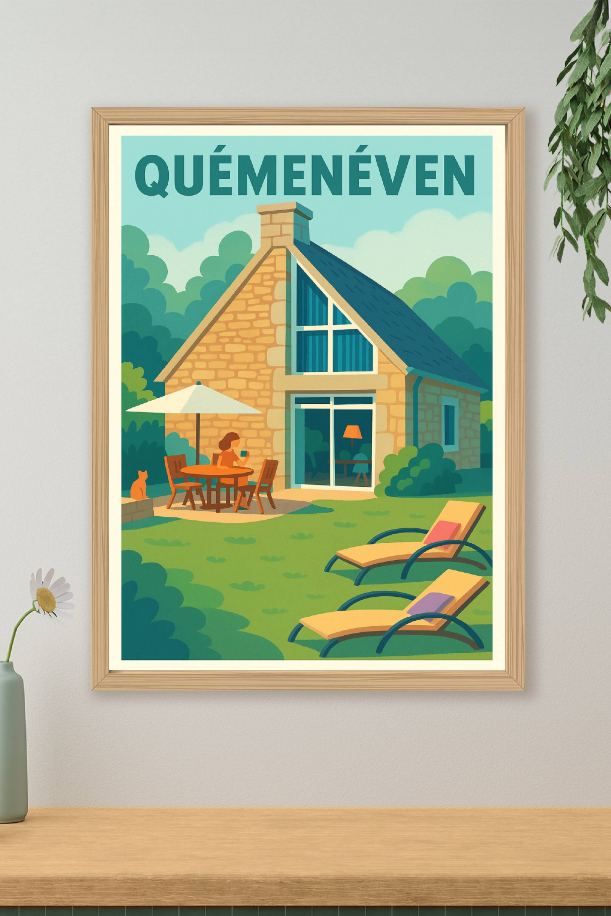 Affiche de Quéménéven - Harmonie et sérénité au cœur de la nature