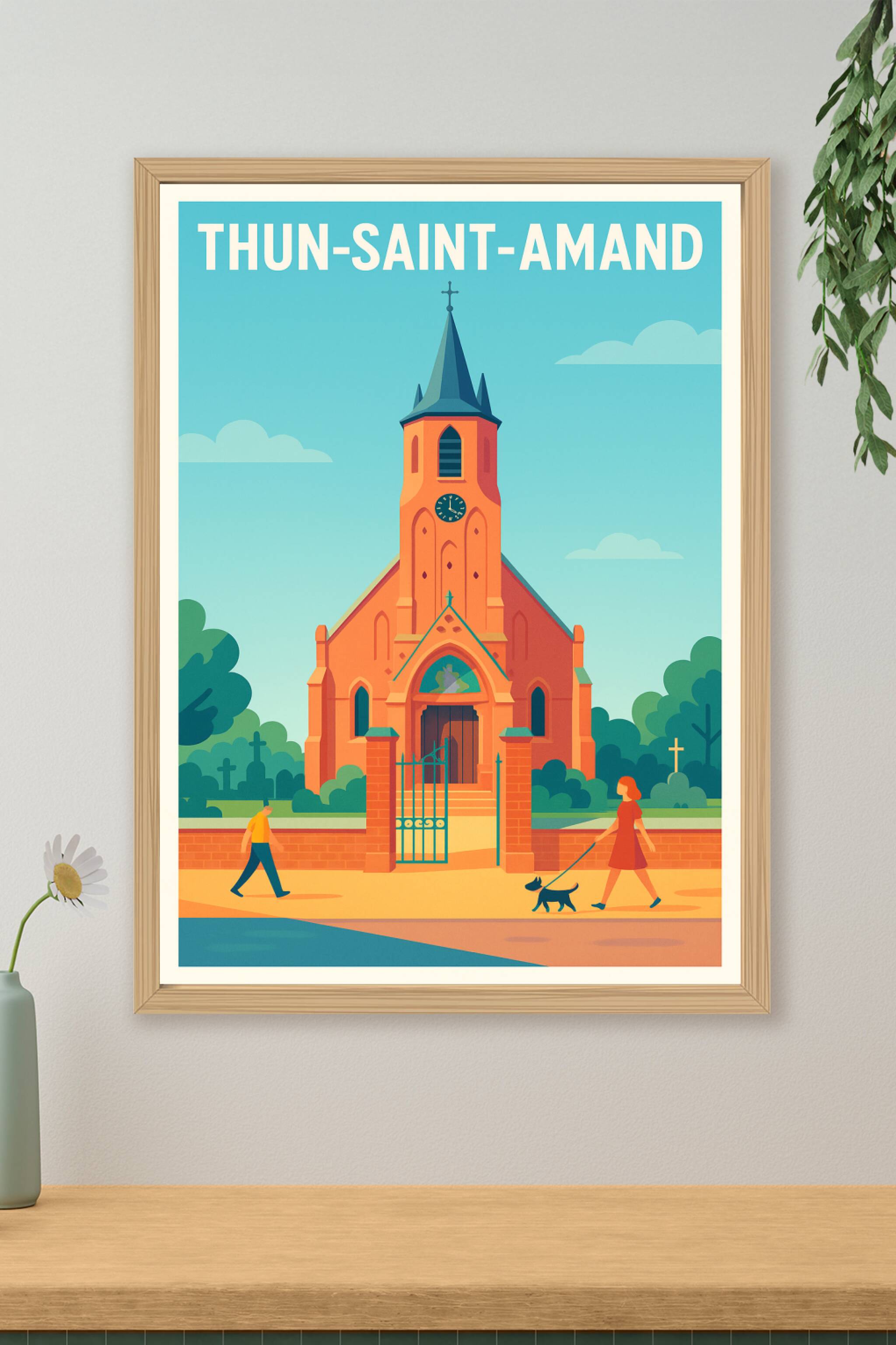 Affiche de Thun-Saint-Amand - L'élégance intemporelle d'un patrimoine religieux