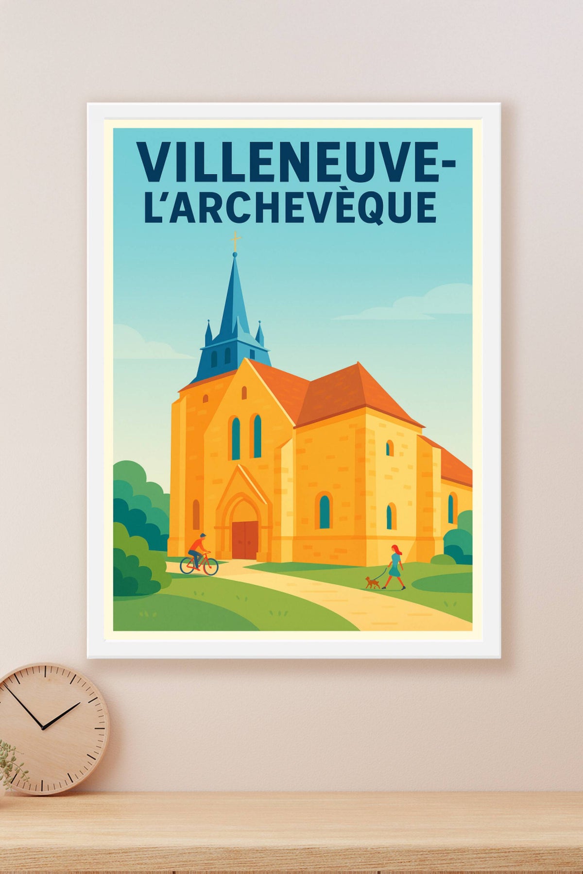 Affiche de Villeneuve-l'Archevêque - Charme et sérénité en Bourgogne
