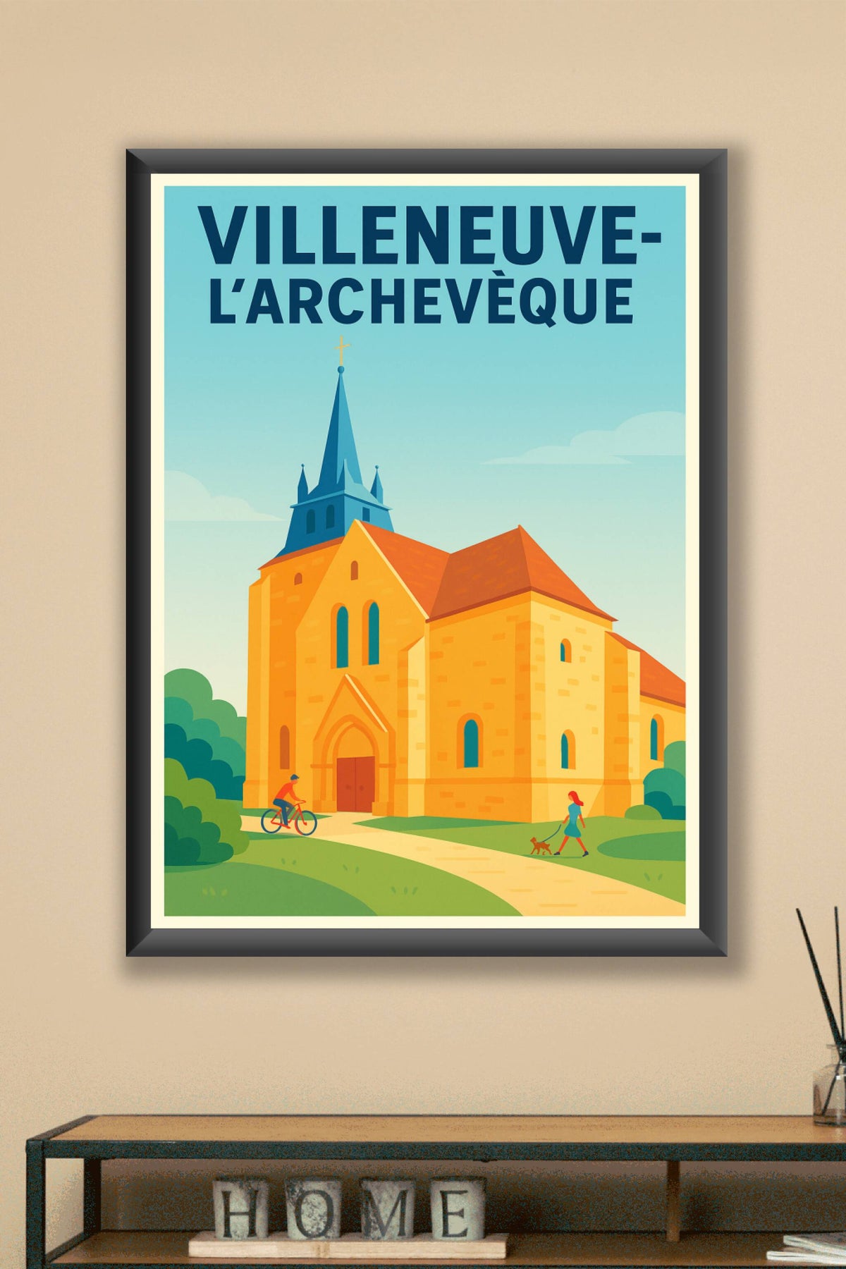 Affiche de Villeneuve-l'Archevêque - Charme et sérénité en Bourgogne