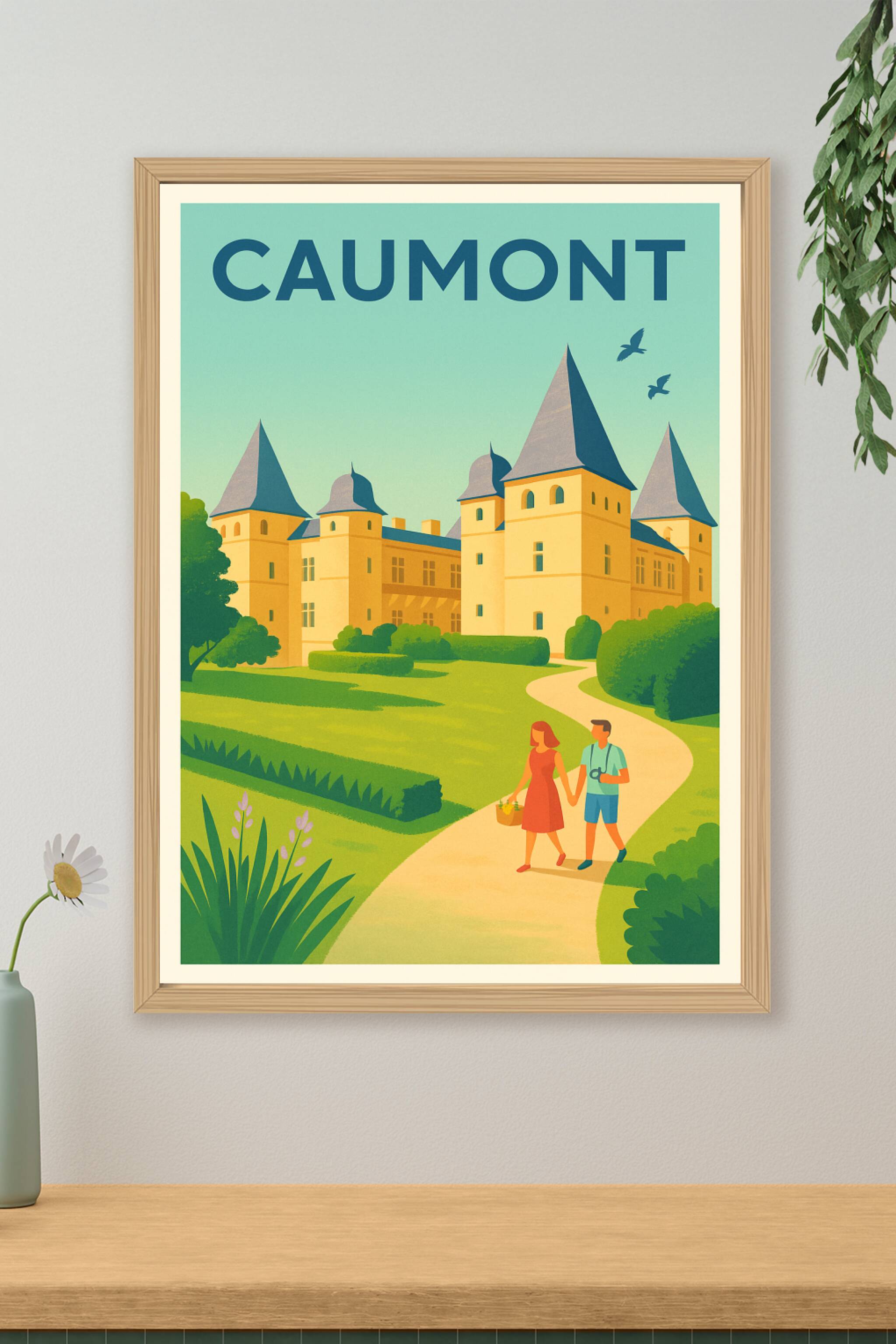Affiche de Caumont - Évasion au cœur du château et des jardins