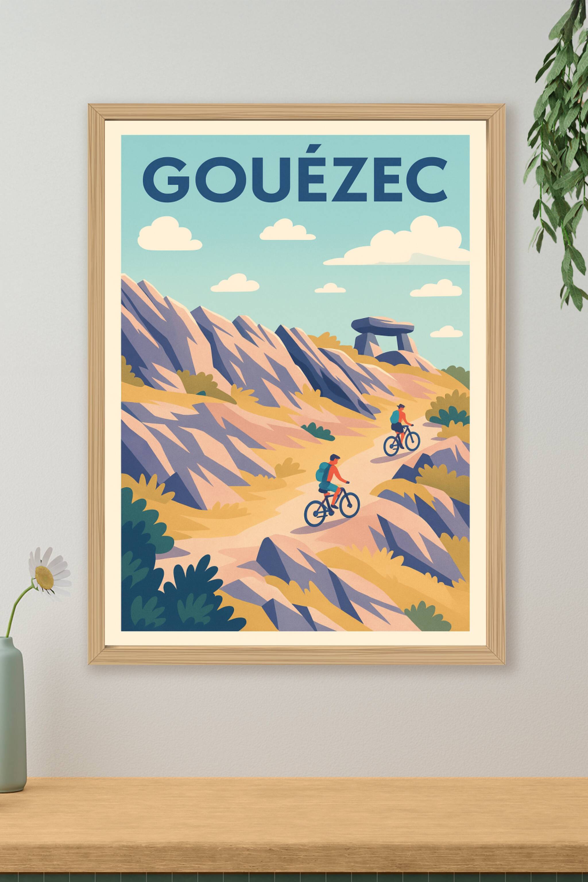 Affiche de Gouézec - Aventure et nature à vélo