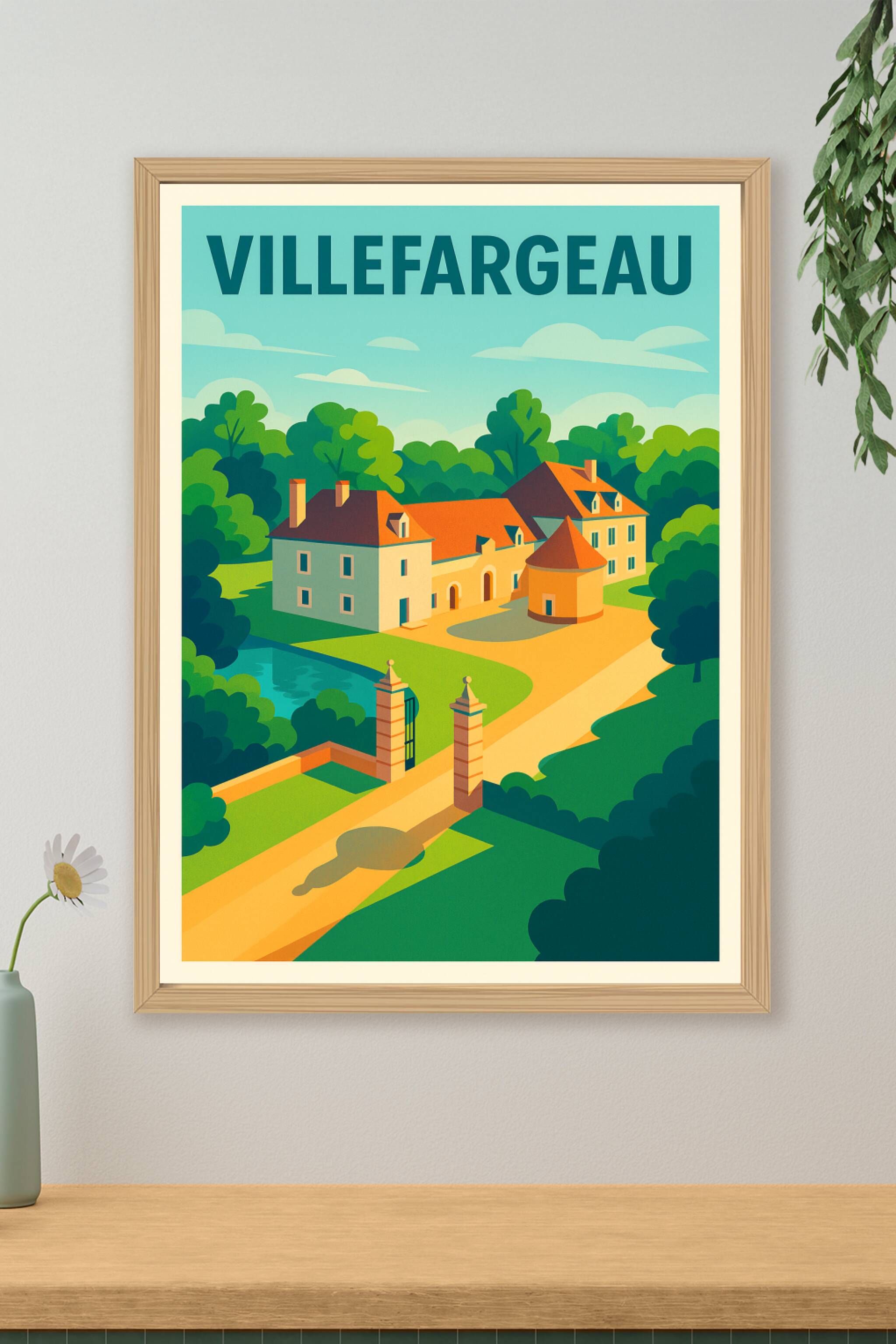Affiche de Villefargeau - L'élégance paisible au cœur de la campagne