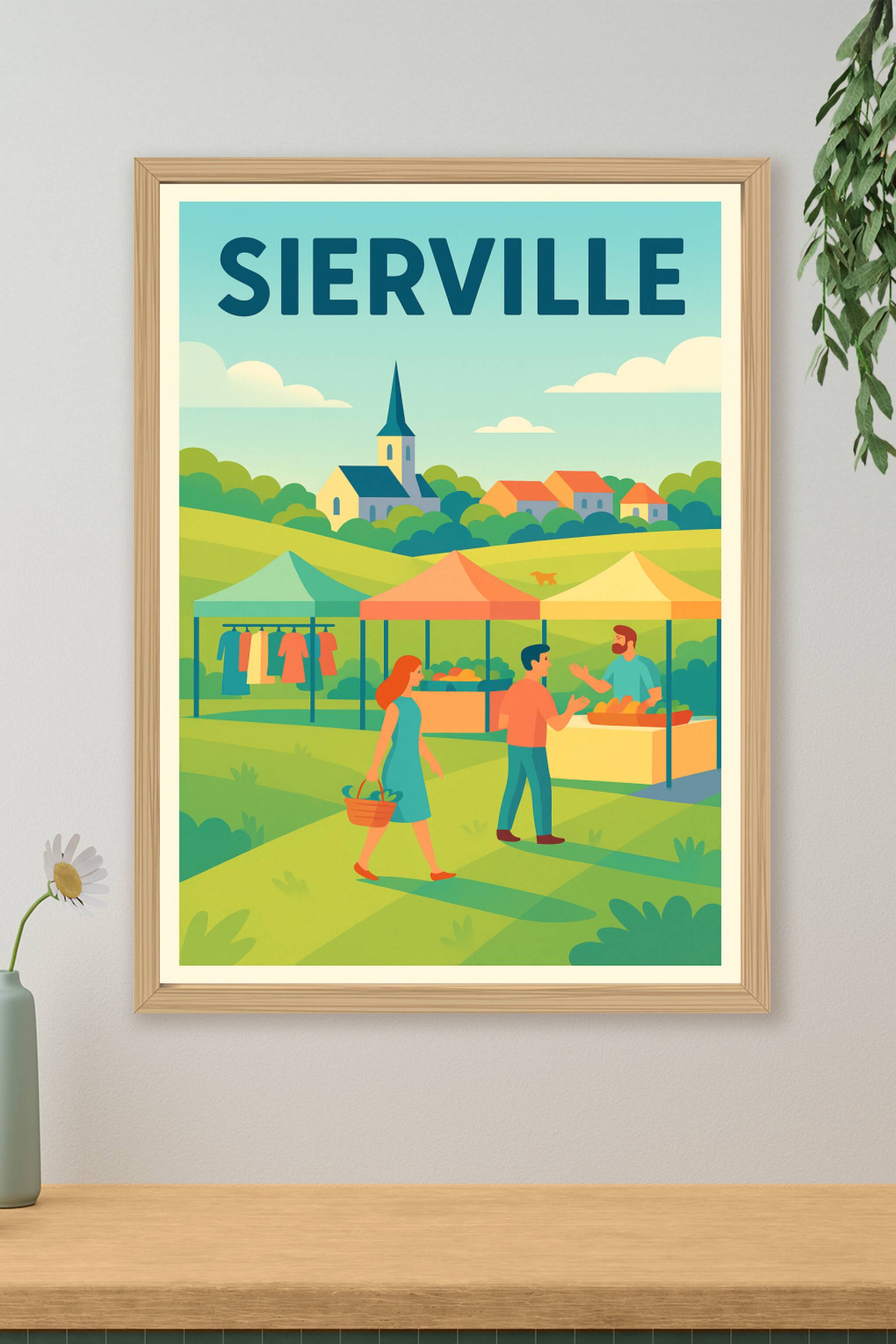 Affiche de Sierville - Le charme d'un marché au cœur de la campagne