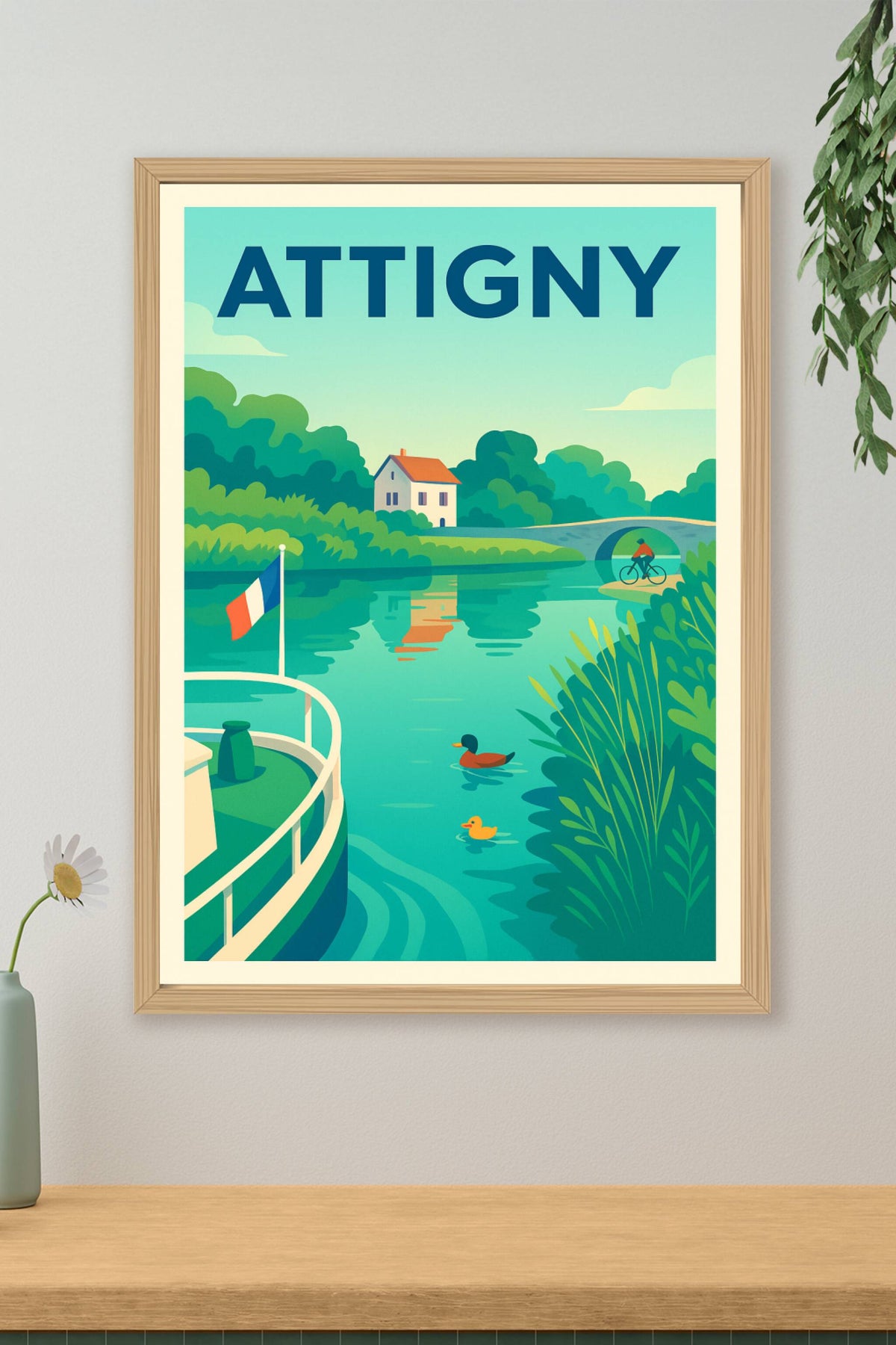 Affiche de Attigny - Charme paisible au fil de l'eau