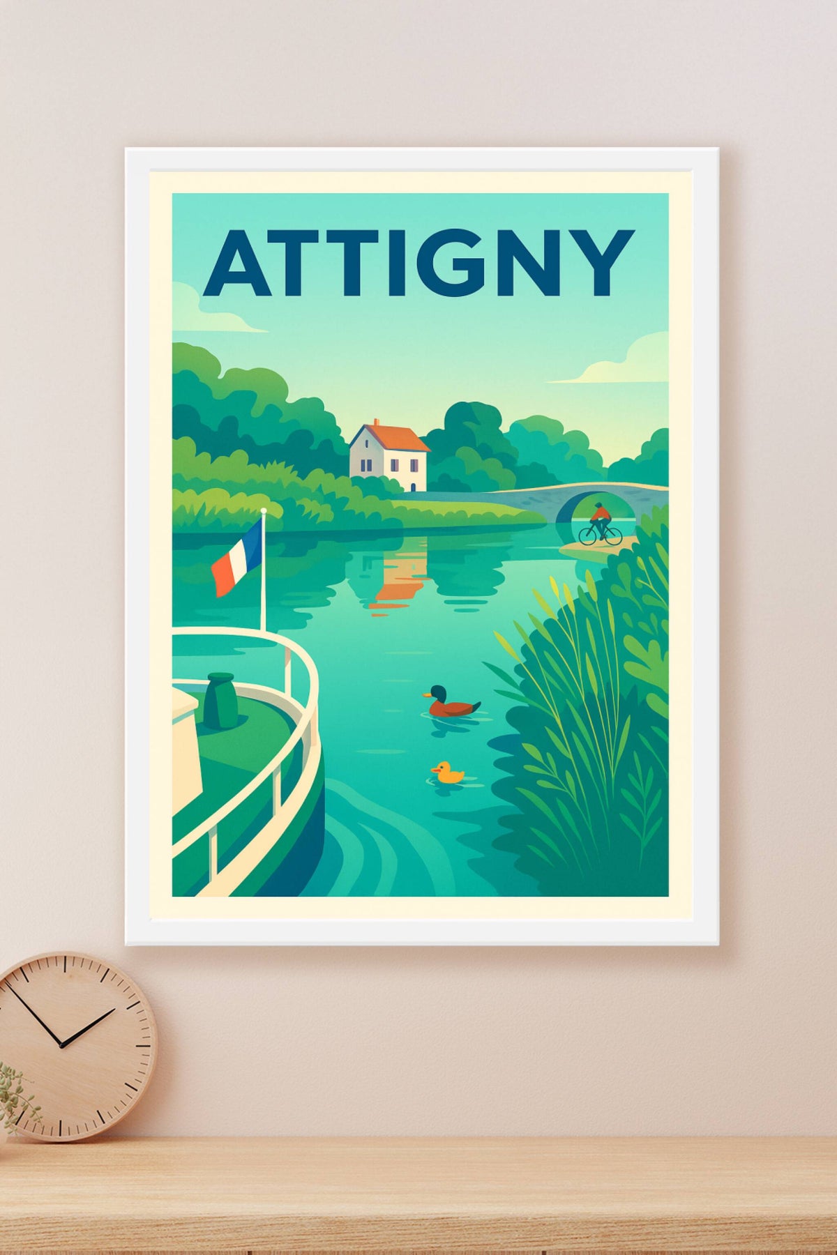 Affiche de Attigny - Charme paisible au fil de l'eau