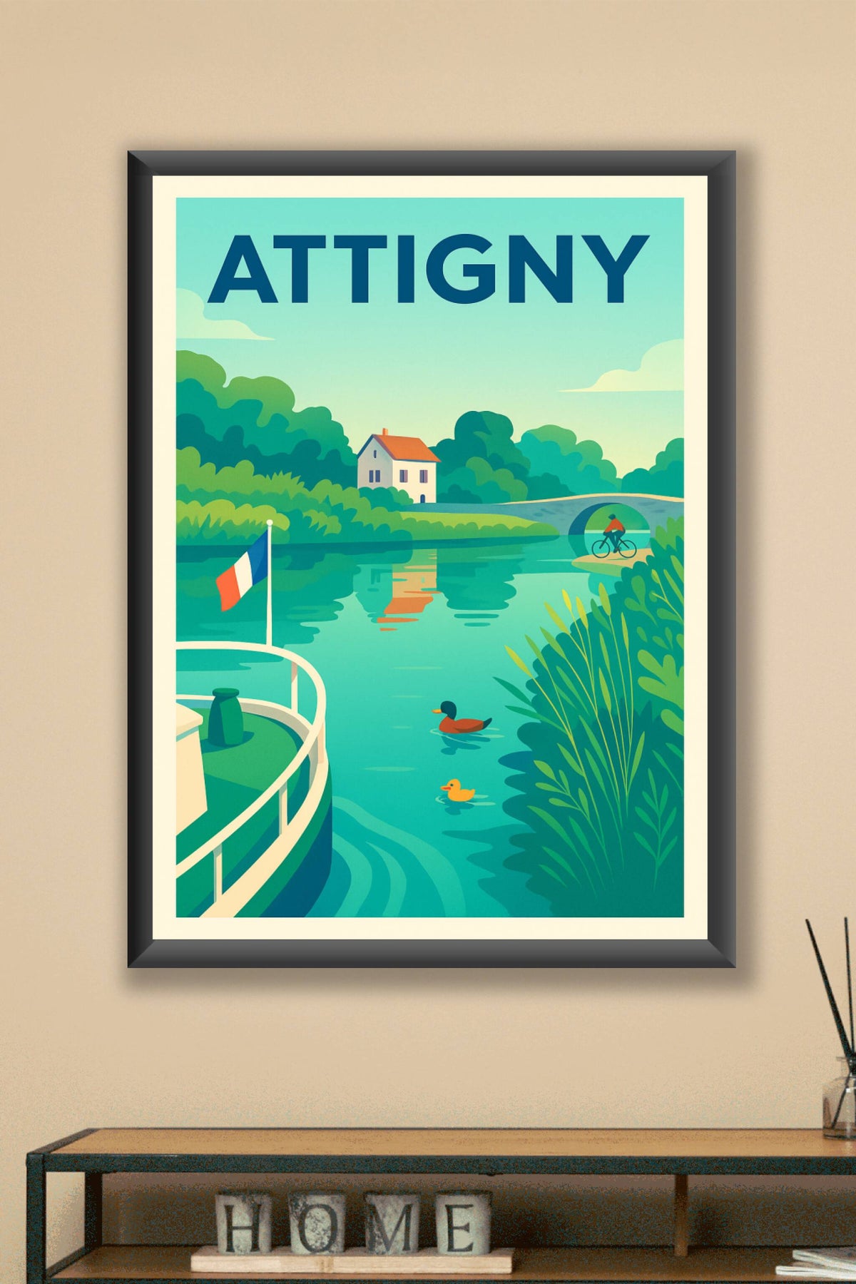 Affiche de Attigny - Charme paisible au fil de l'eau