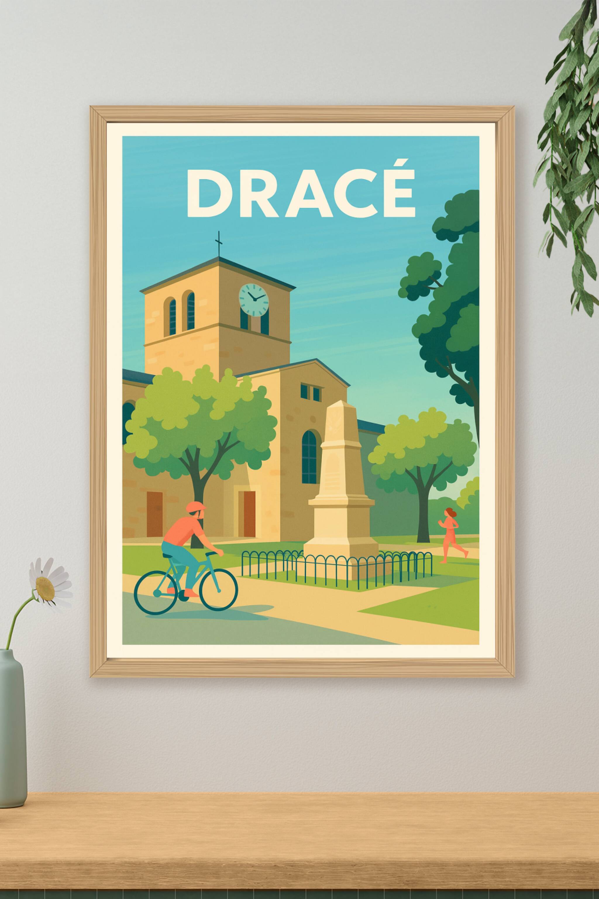Affiche de Dracé - L'élégance tranquille d'un coin de campagne