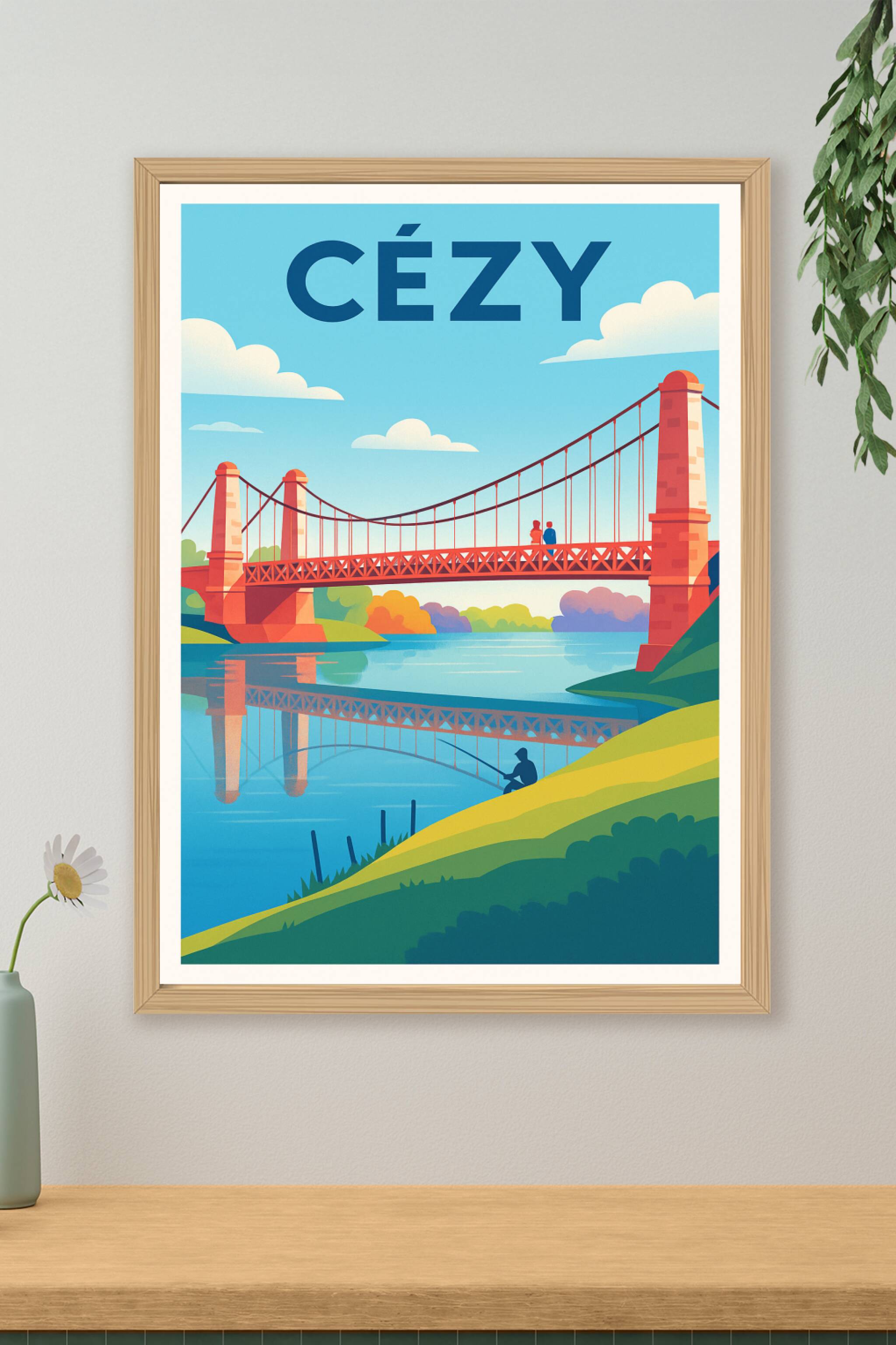 Affiche de Cézy - Charme paisible au fil de l'eau