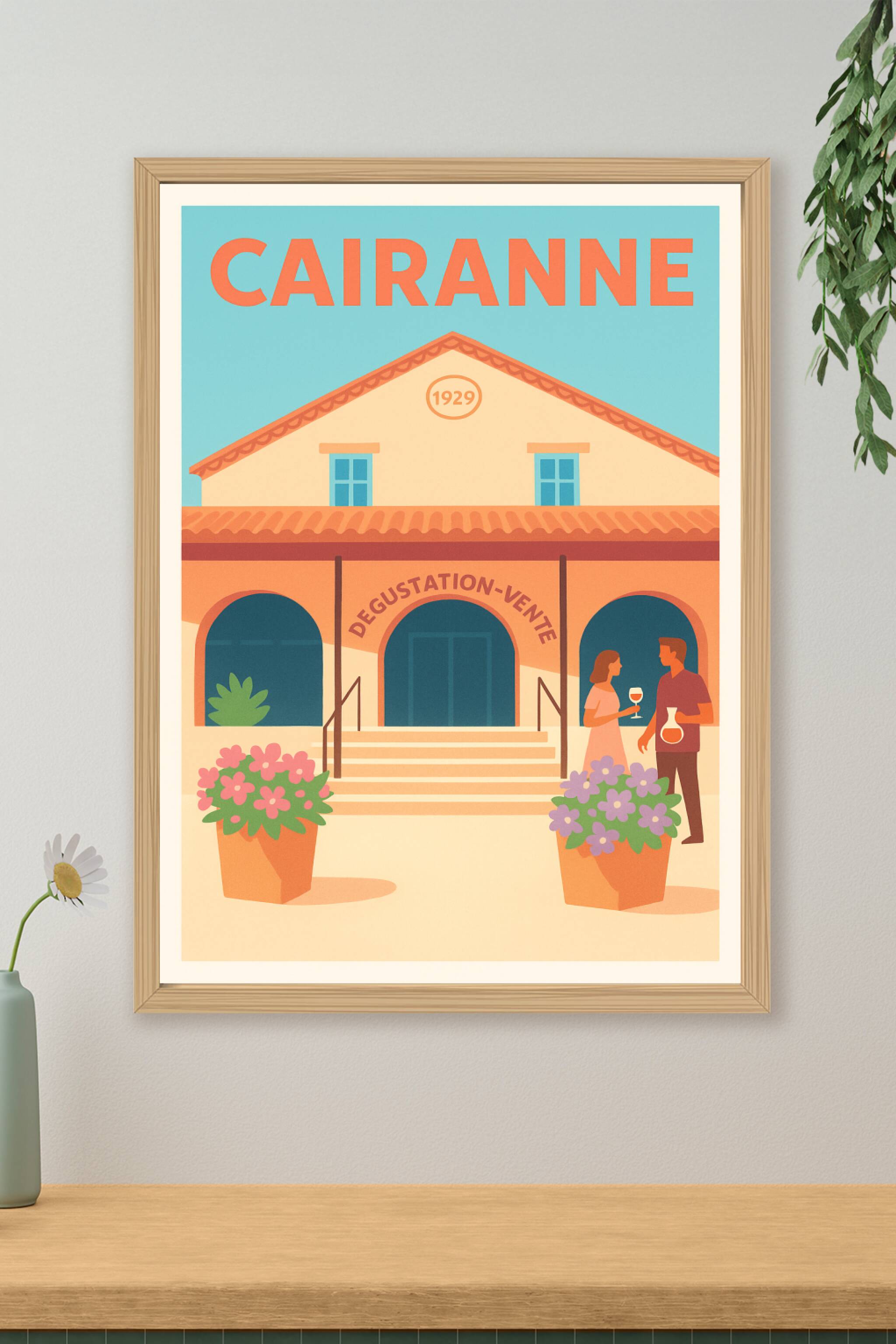 Affiche de Cairanne - L'art de la dégustation en Provence